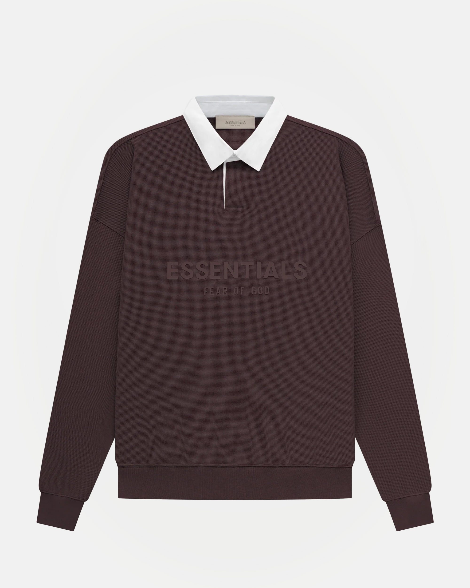 Waffle Henley Rugby in Plum