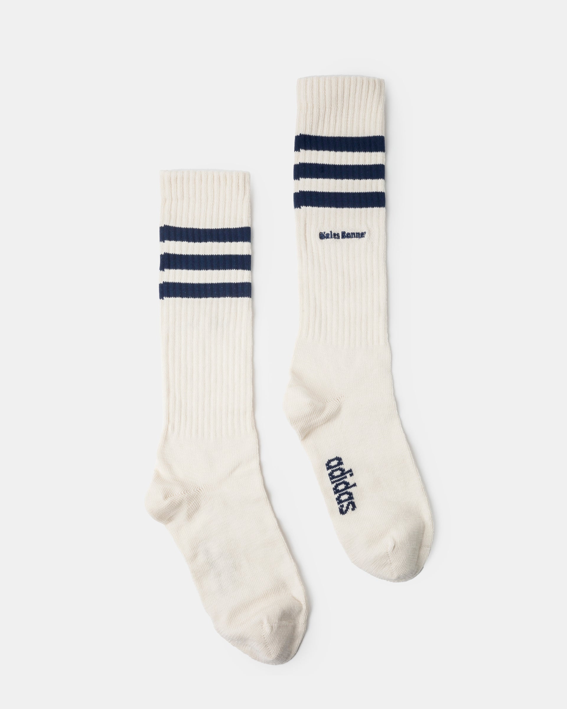 Wales Bonner x Adidas 3S Sock in Wonderful White and Collegiate Navy