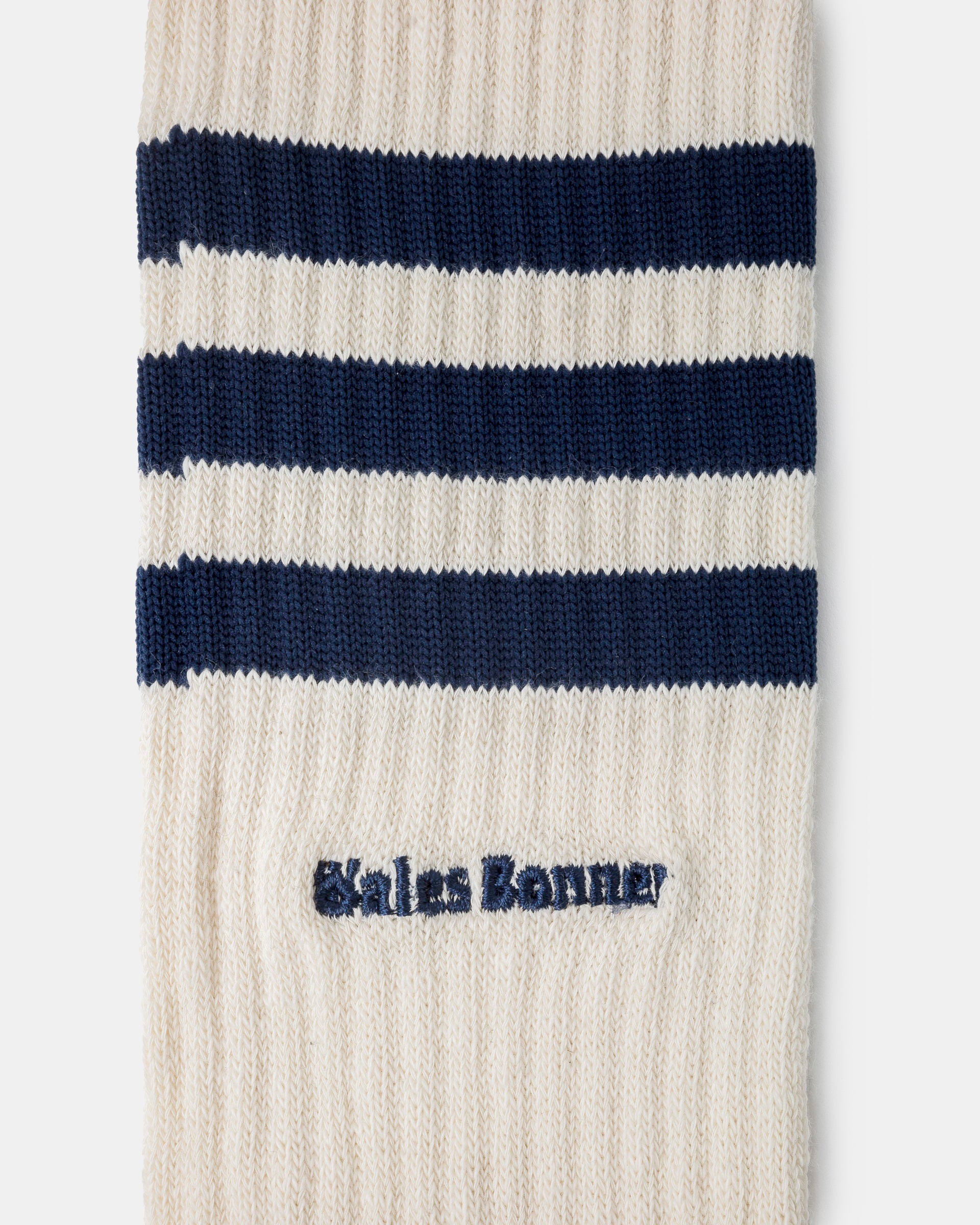 Wales Bonner x Adidas 3S Sock in Wonderful White and Collegiate Navy