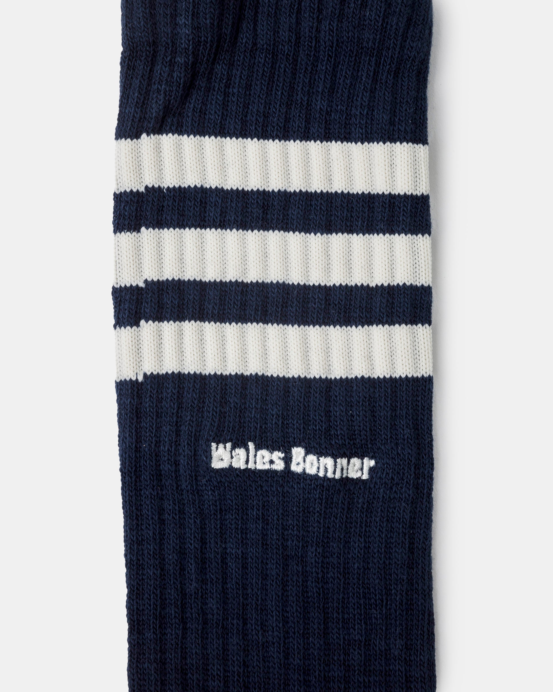 Wales Bonner x Adidas 3S Sock in Wonderful White and Collegiate Navy