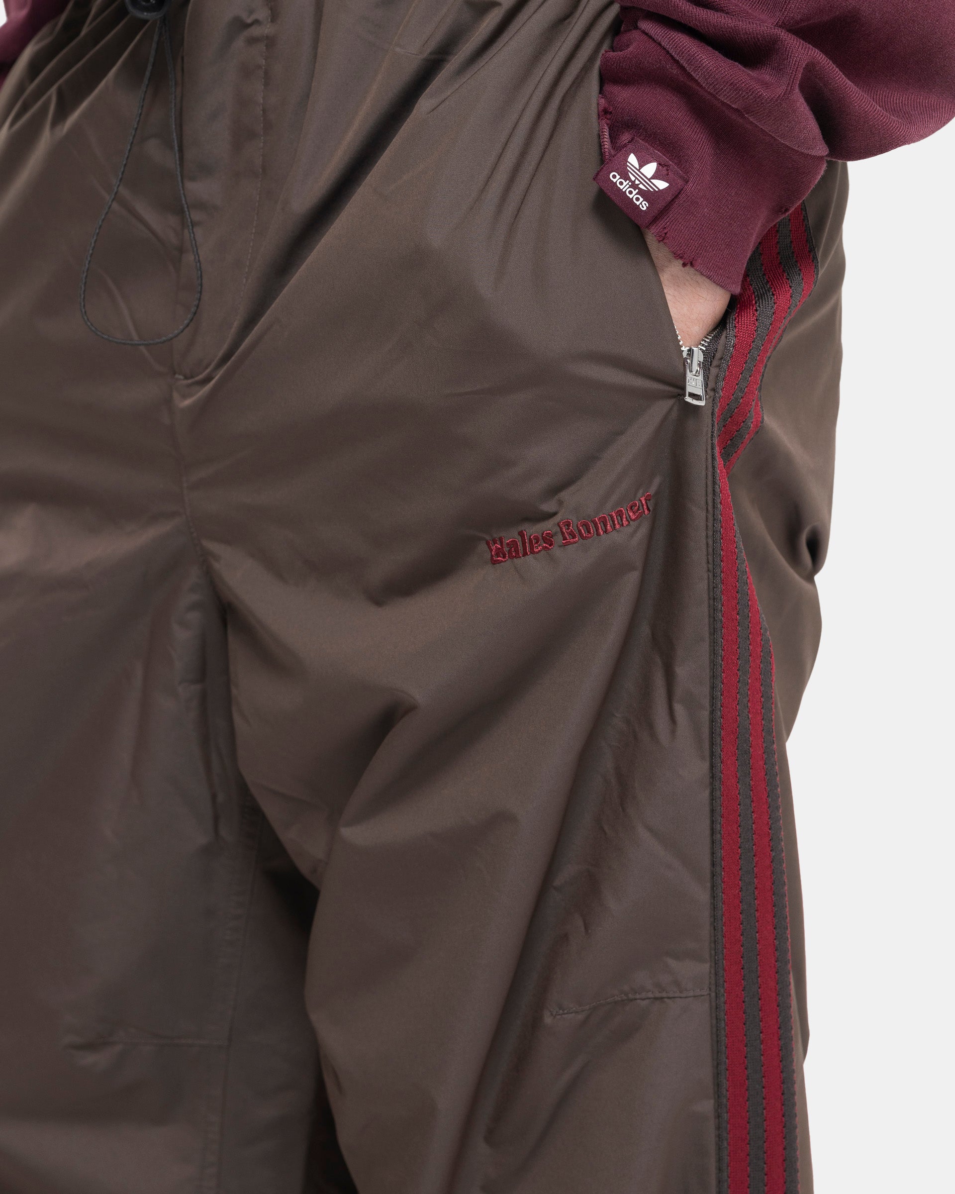 Wales Bonner x Adidas Nylon Trackpant in Night Brown