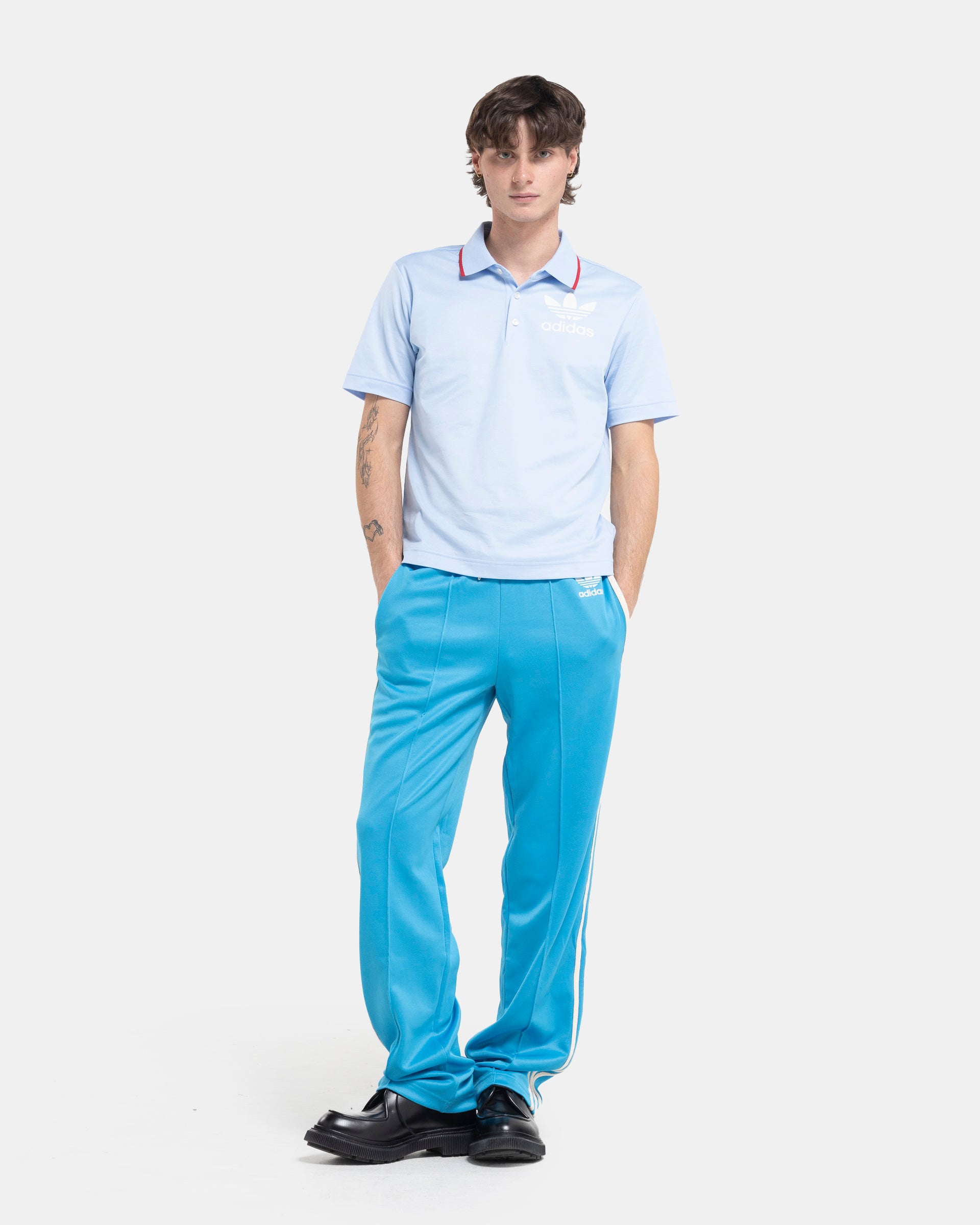 Wales Bonner x Adidas Track Pant in Shock Cyan