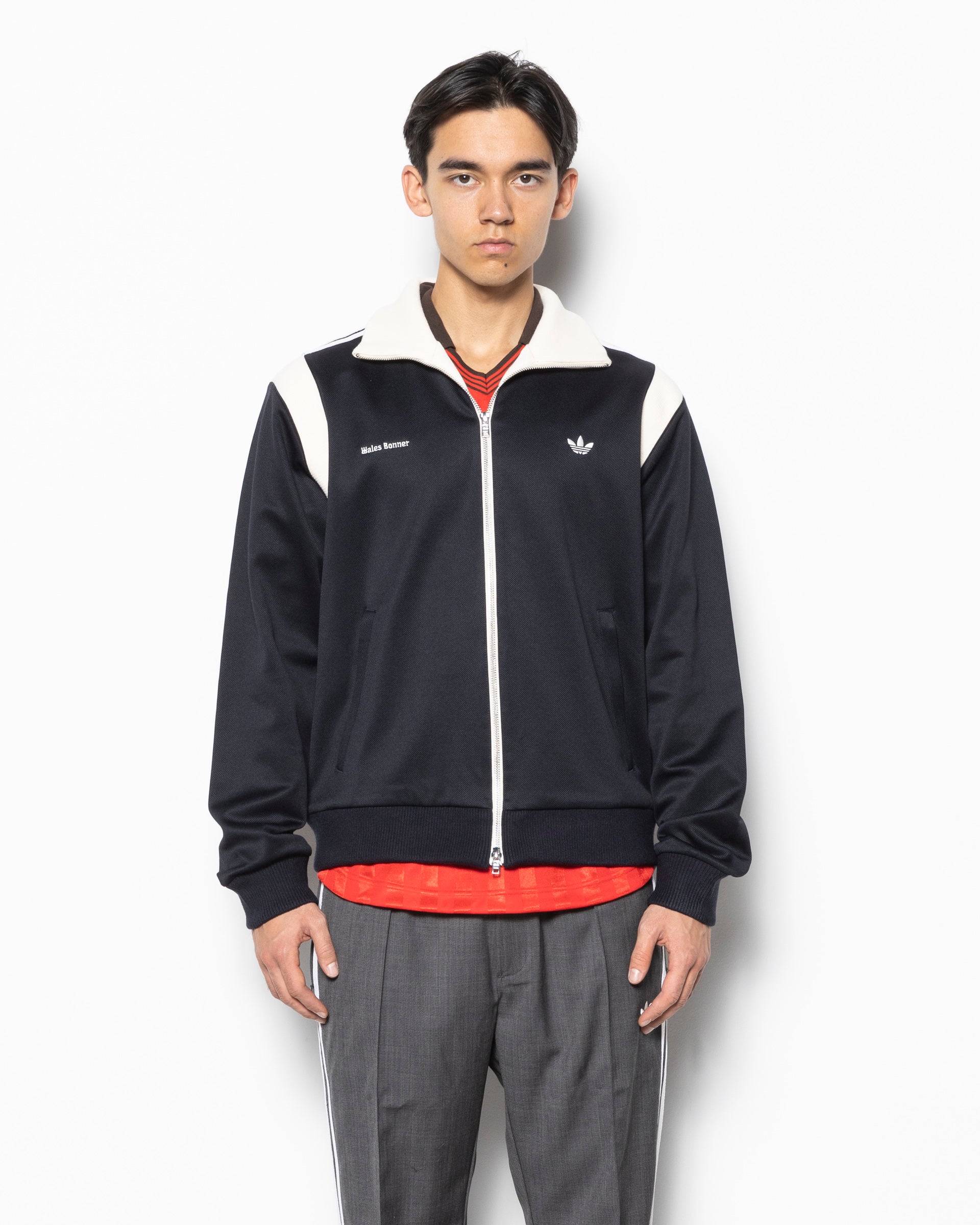 Adidas Originals Wales Bonner Twill Track Top in Night Navy