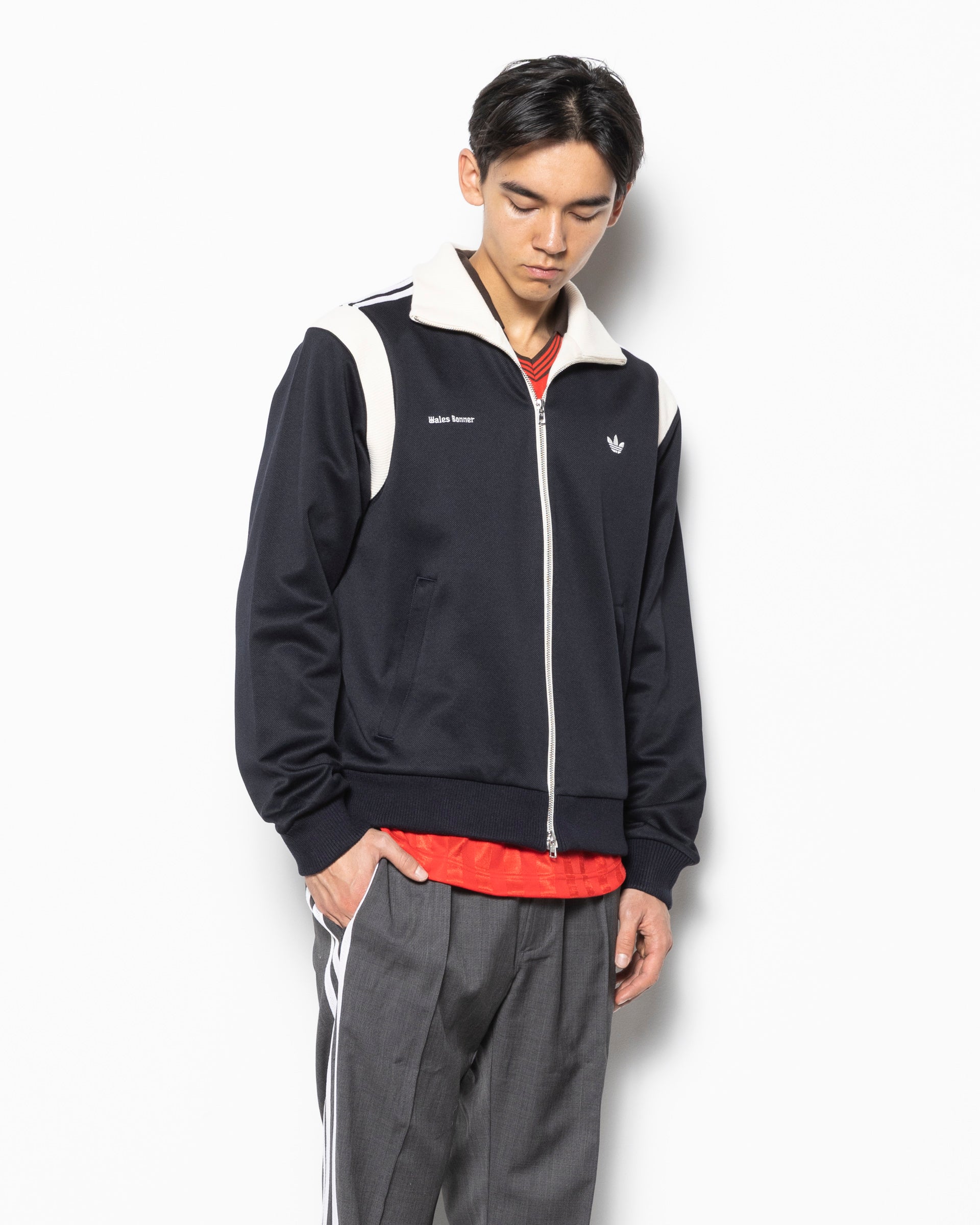 Wales Bonner Twill Track Top in Night Navy