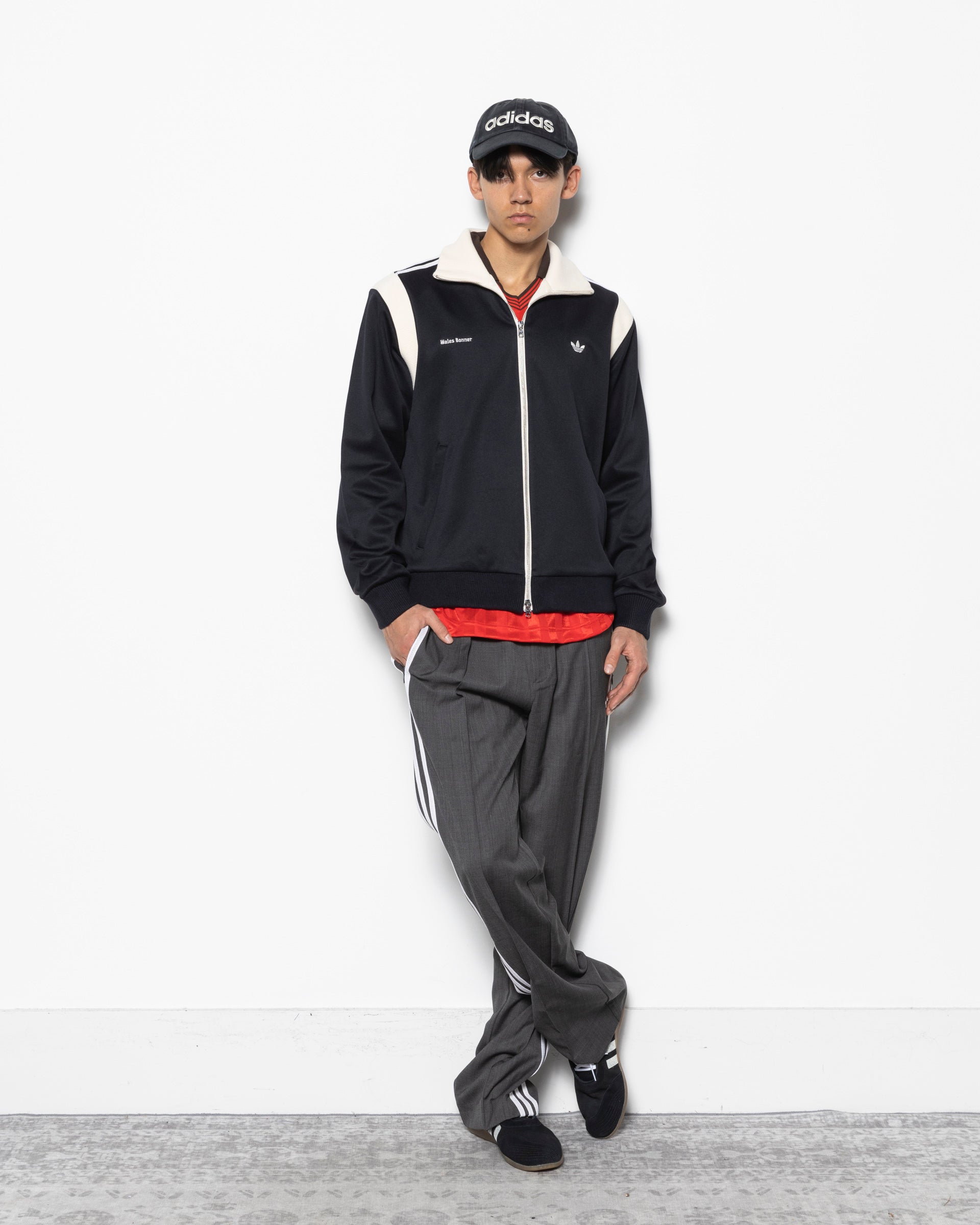 Wales Bonner Twill Track Top in Night Navy