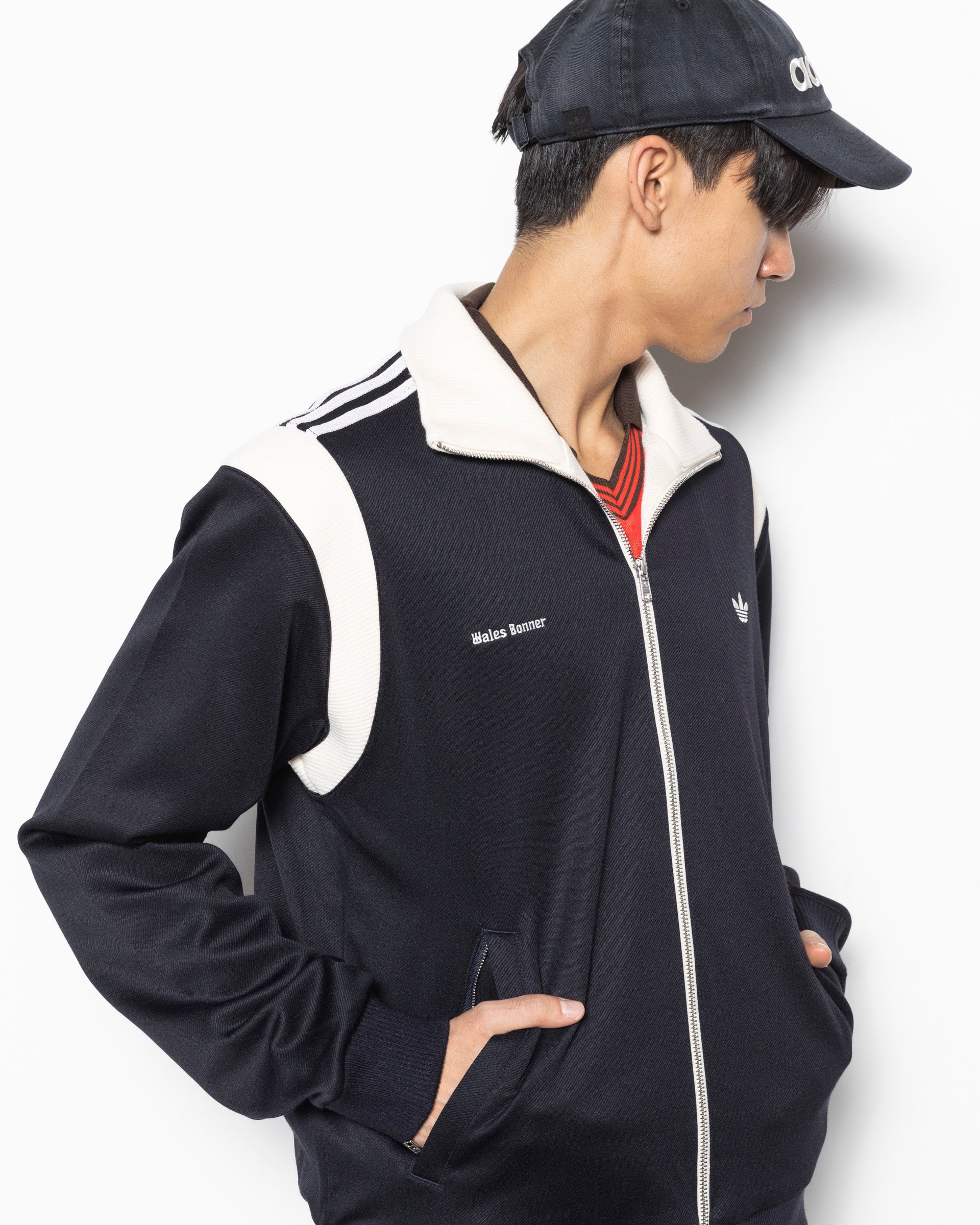 Wales Bonner Twill Track Top in Night Navy