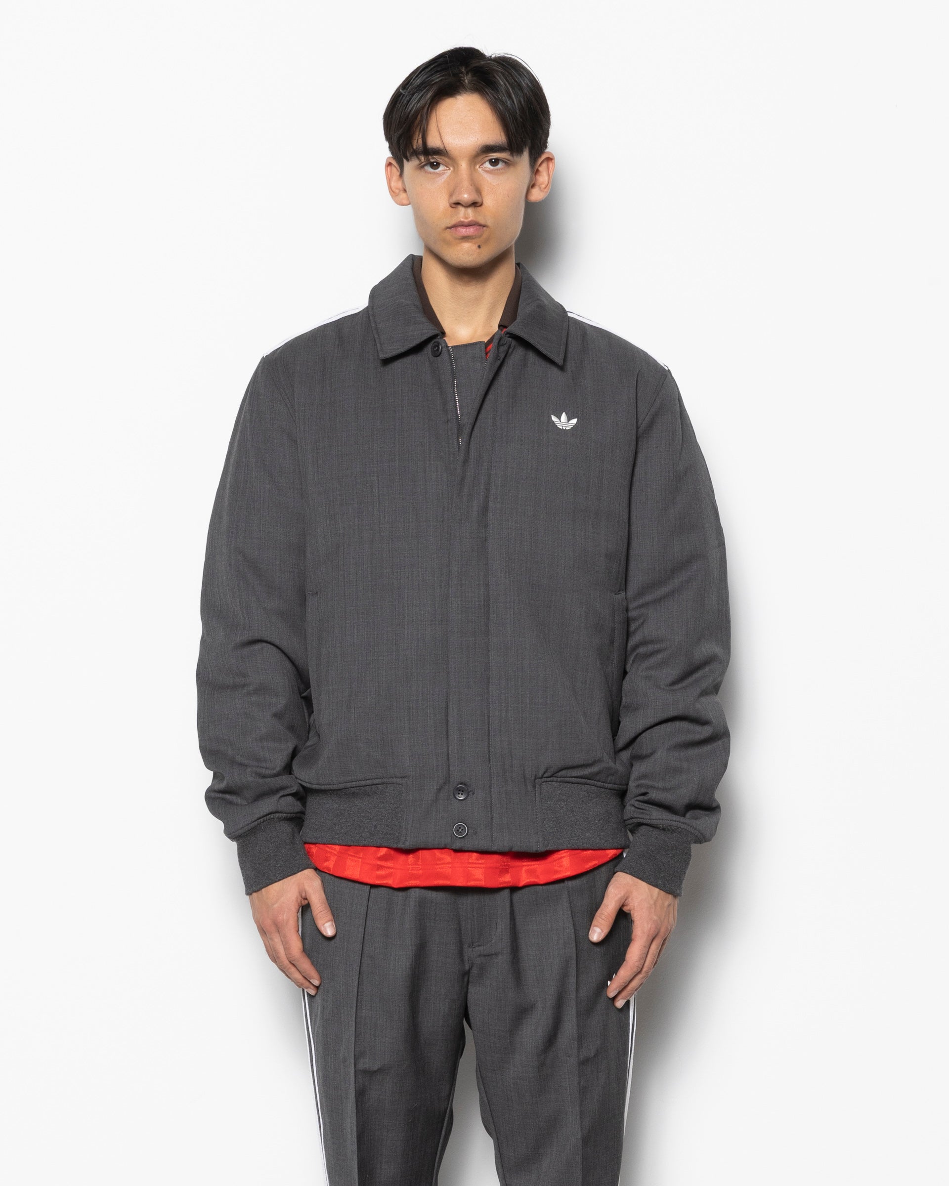 Wales Bonner Wool Blouson in Dark Grey Heather