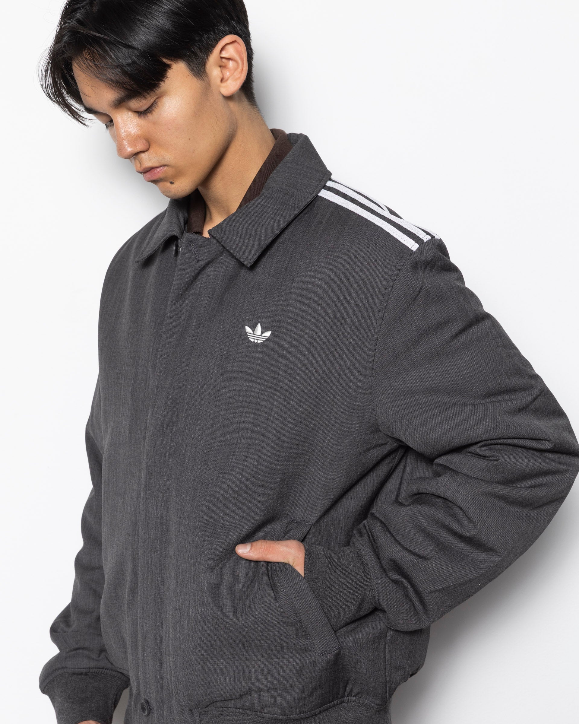 wales bonner ブルゾン Adidas Originals Wales Bonner Wool Blouson in Dark Grey Heather