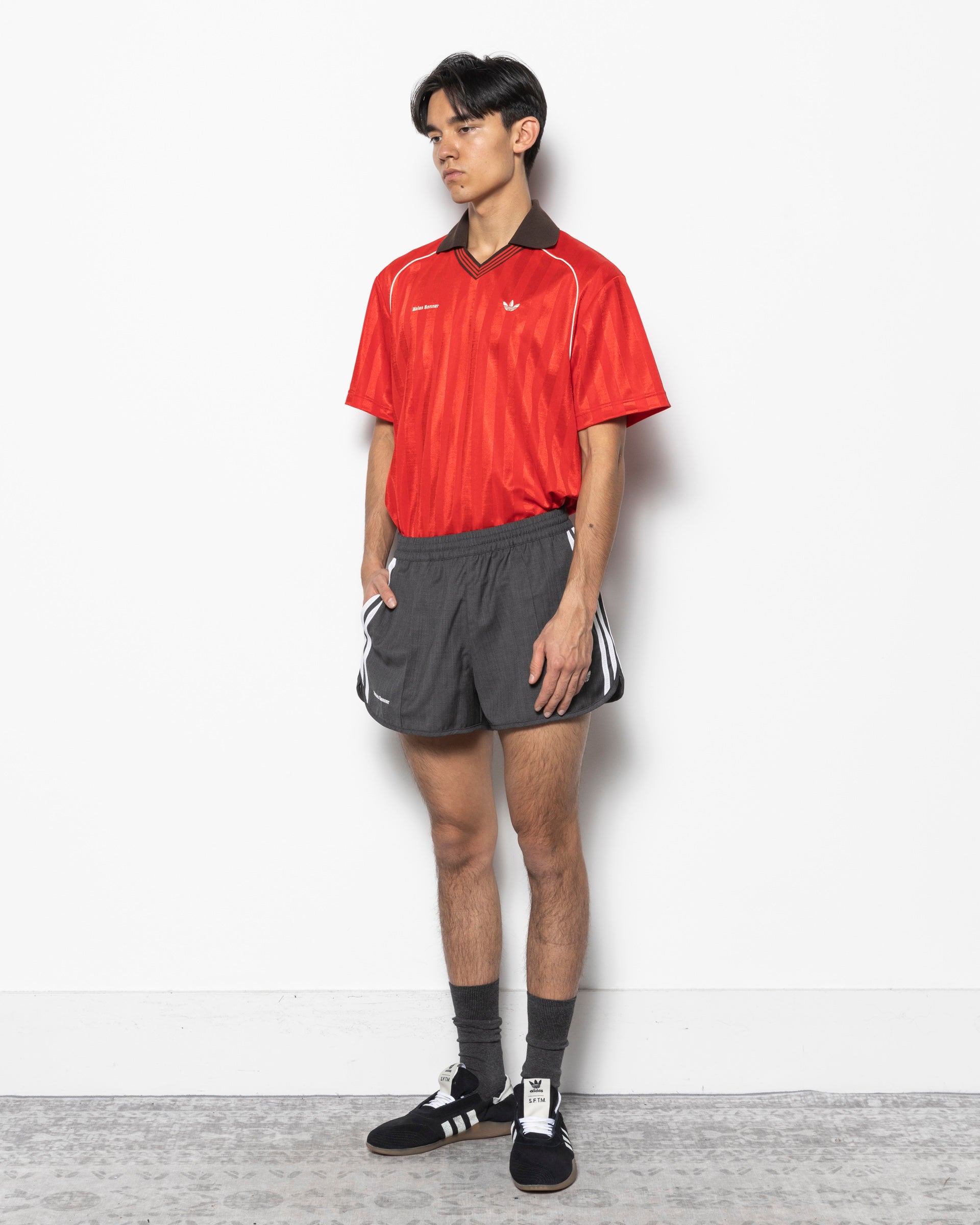 Wales Bonner Wool Short in Dark Grey Heather