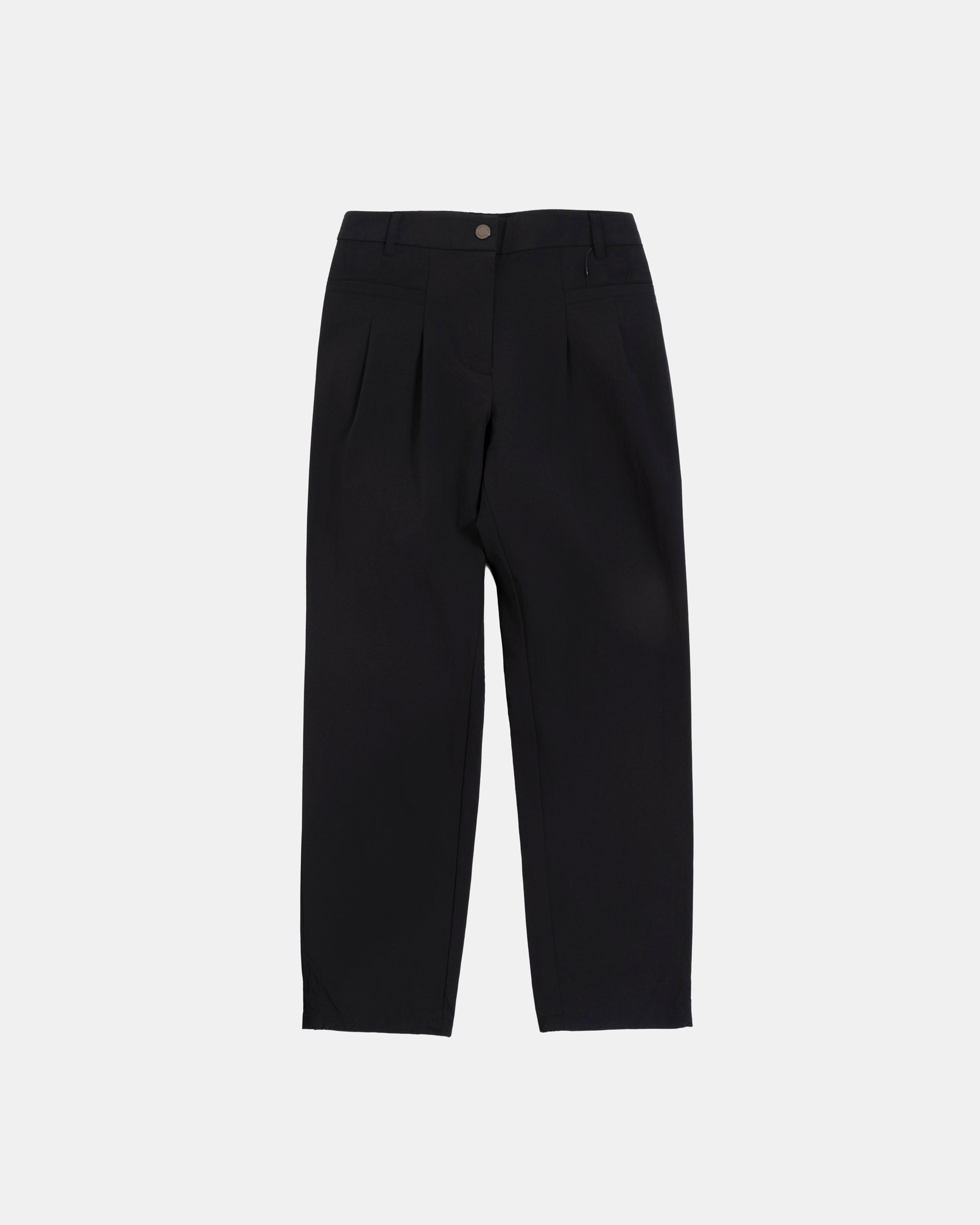 Water-Repellent Front Tuck Joggers in Black