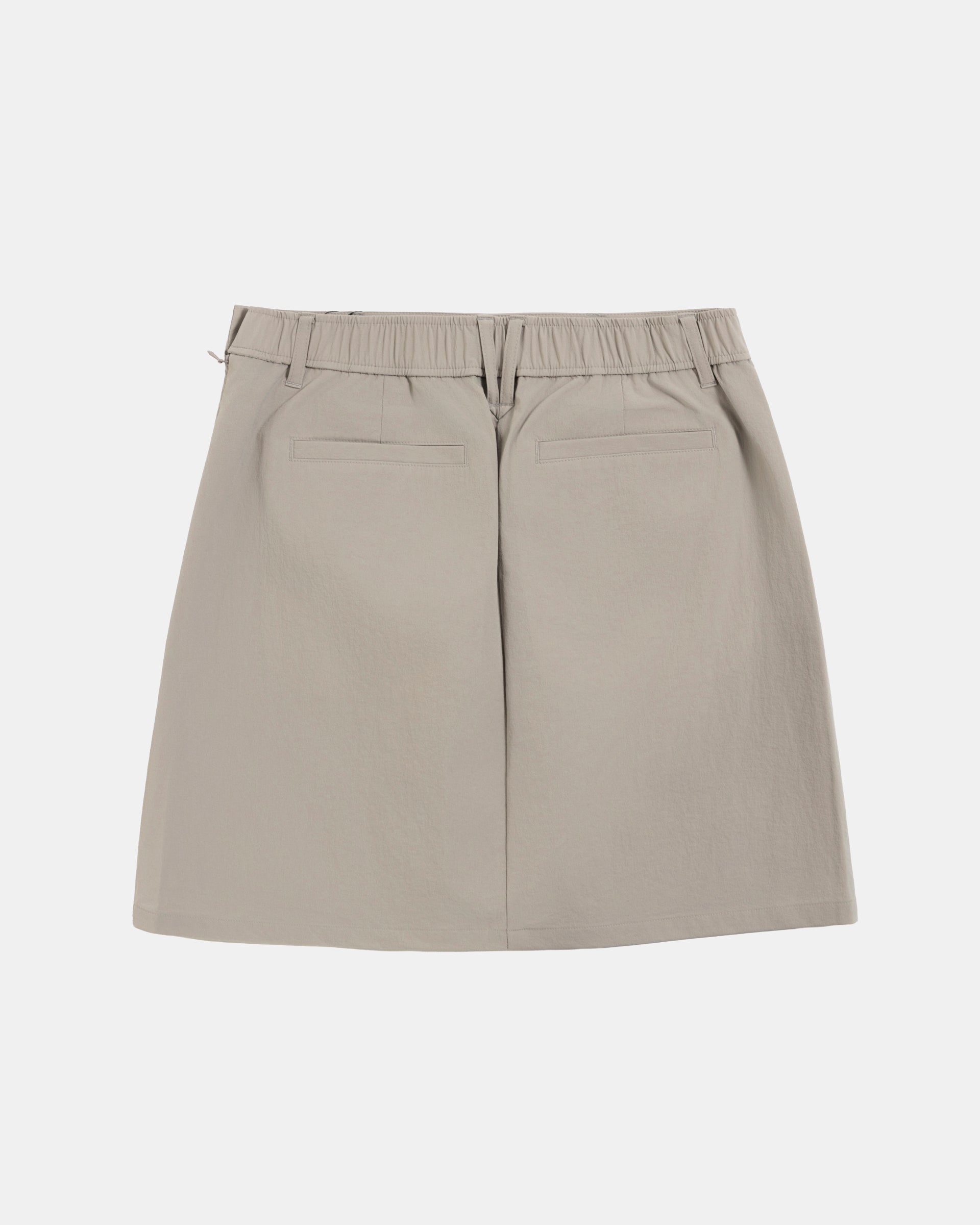 Water-Repellent Zip Slit Shorts in Beige