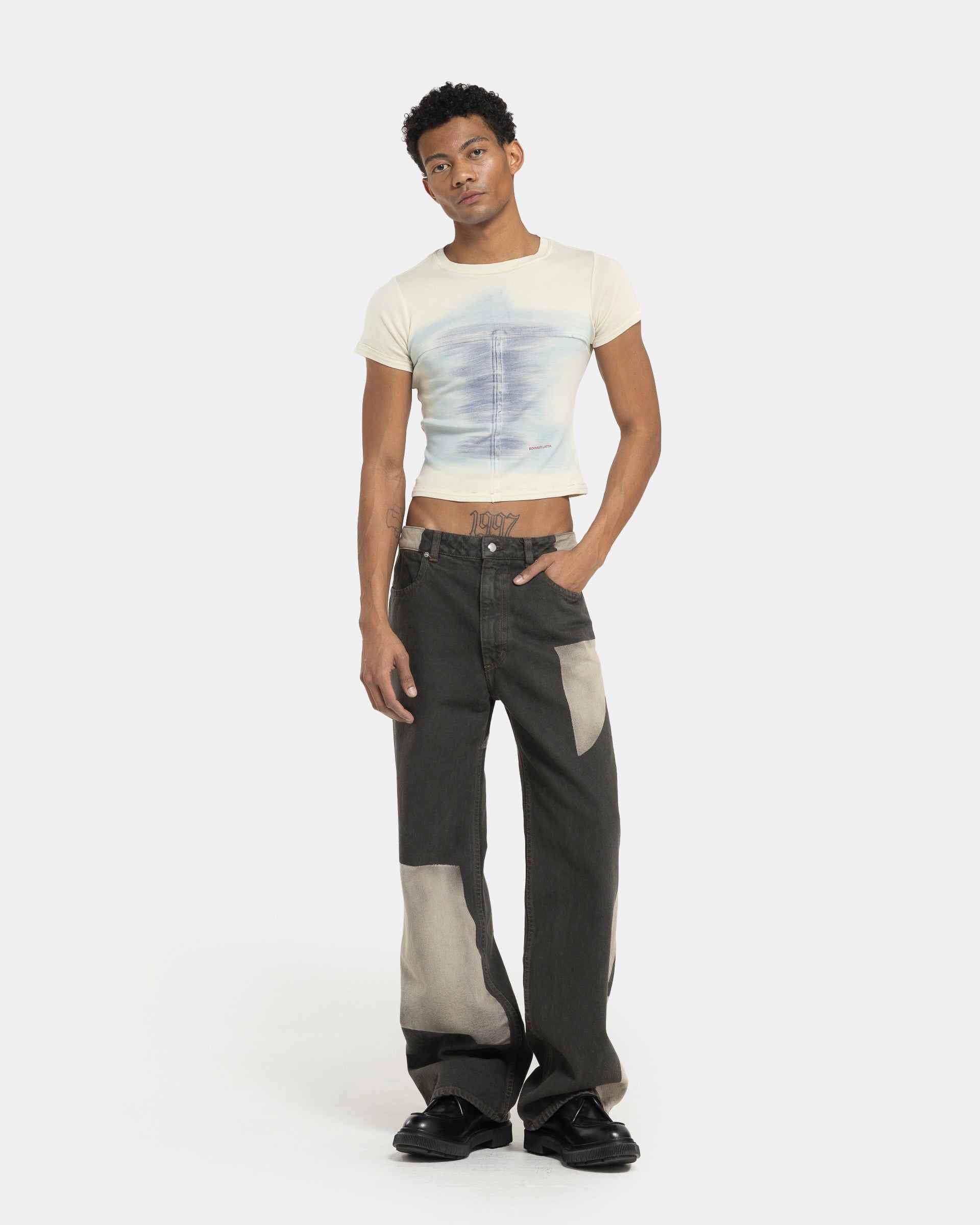 Wide Leg Jean in Tile