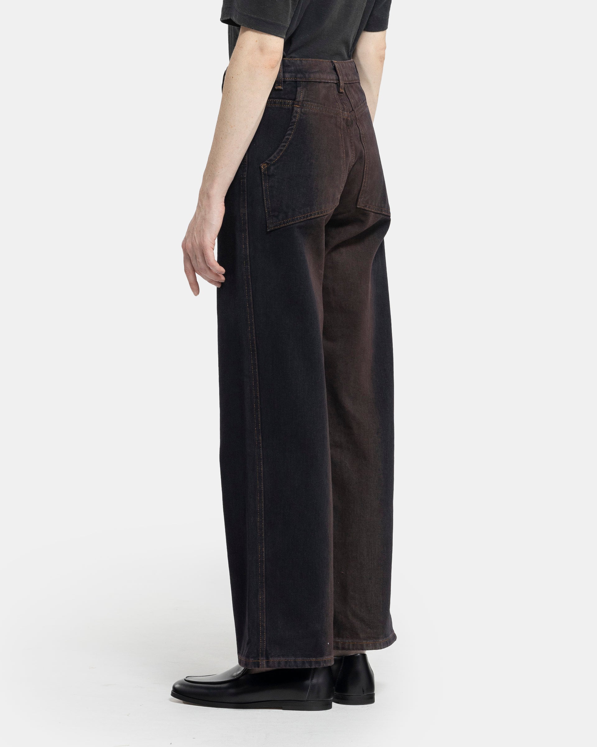 Eckhaus よろしけれ Latta Wide Leg Jean 35 ローズ