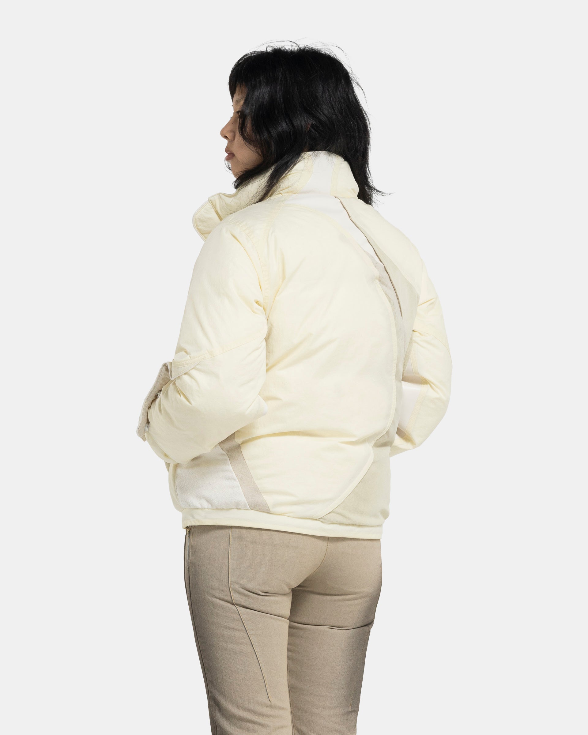 01 Down Jacket in Lemon and Ivory