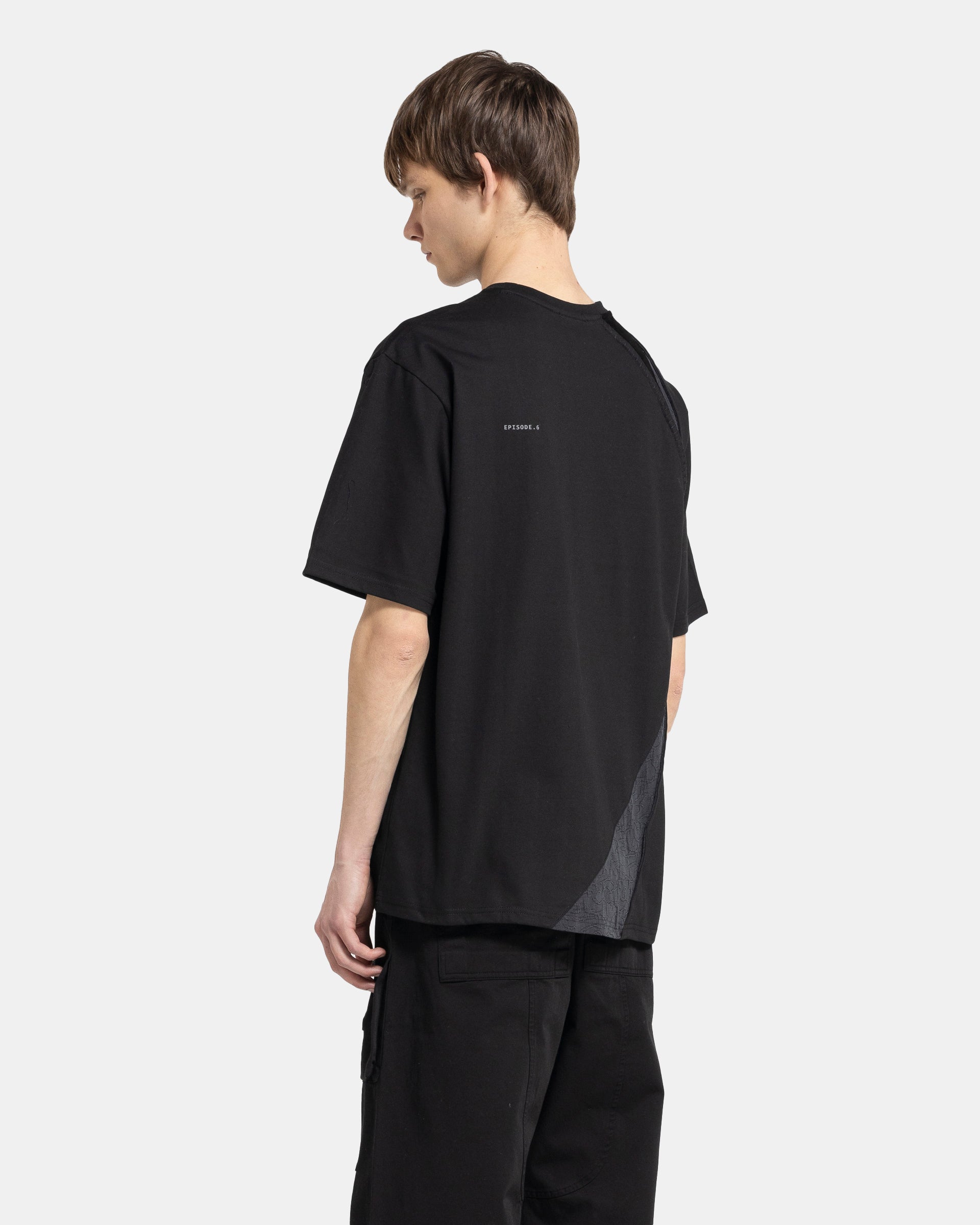 01 Panelled T-Shirt in Black