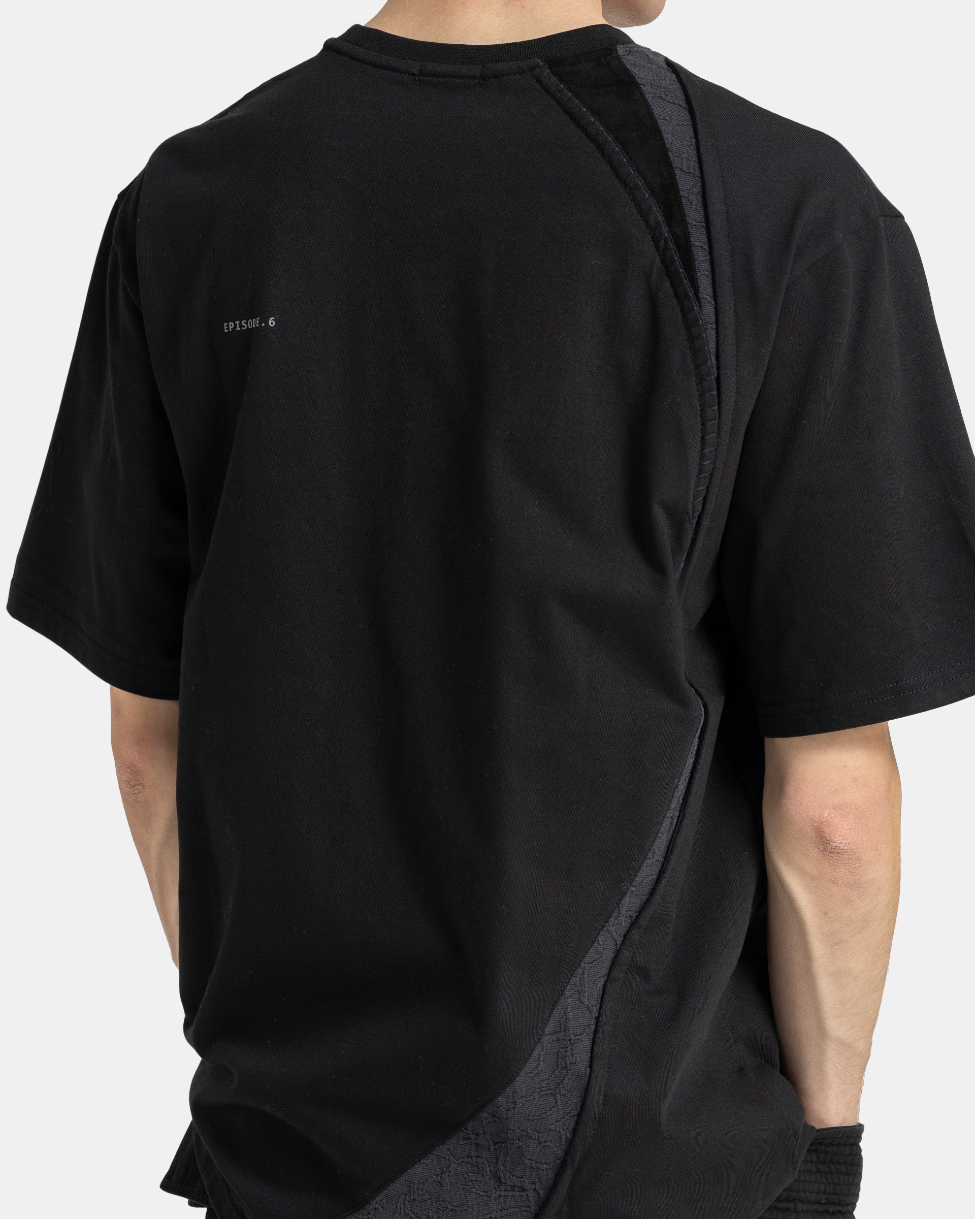 01 Panelled T-Shirt in Black