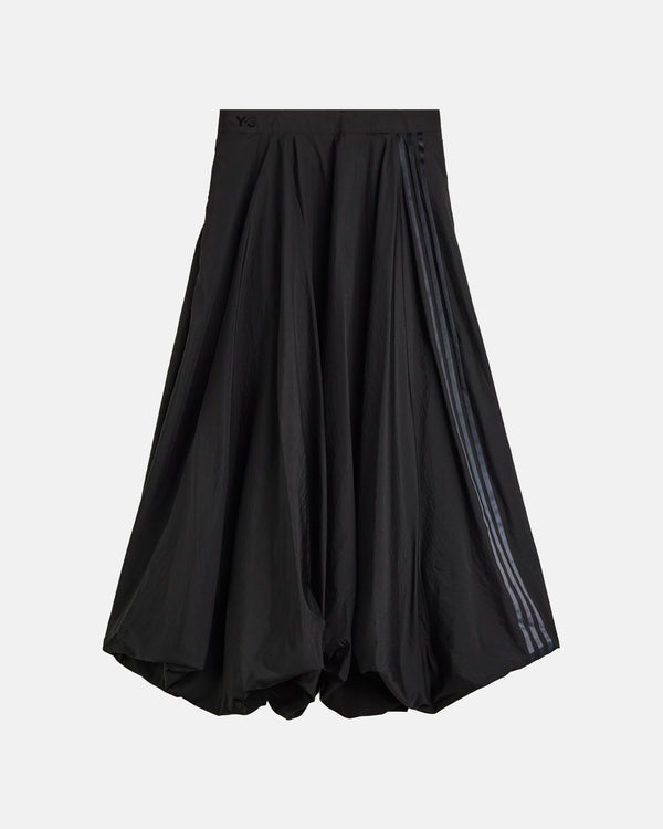 Y-3 Gradient 3-Stripes Nylon Balloon Skirt in Black