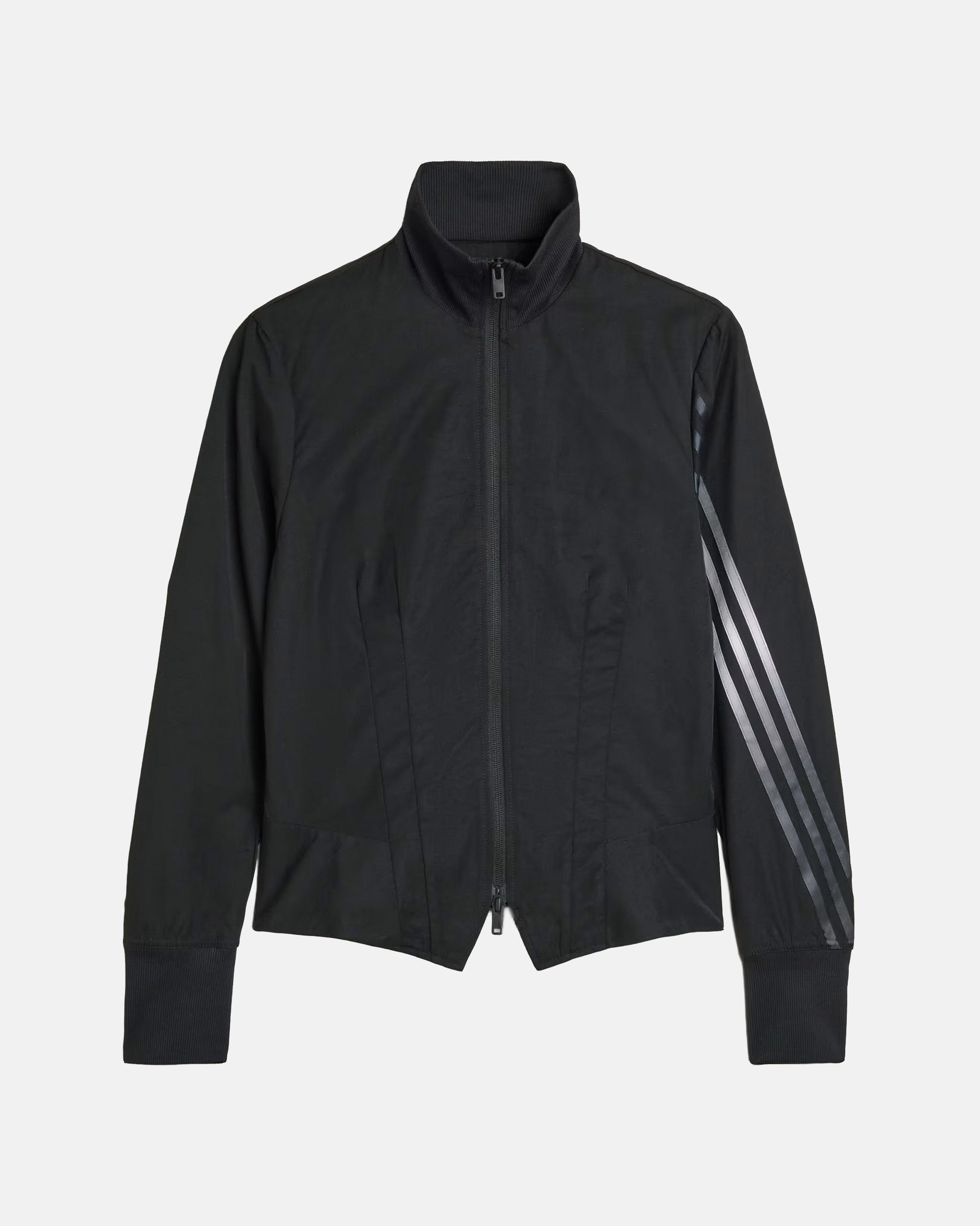 Y-3 Gradient 3-Stripes Nylon Track Top in Black