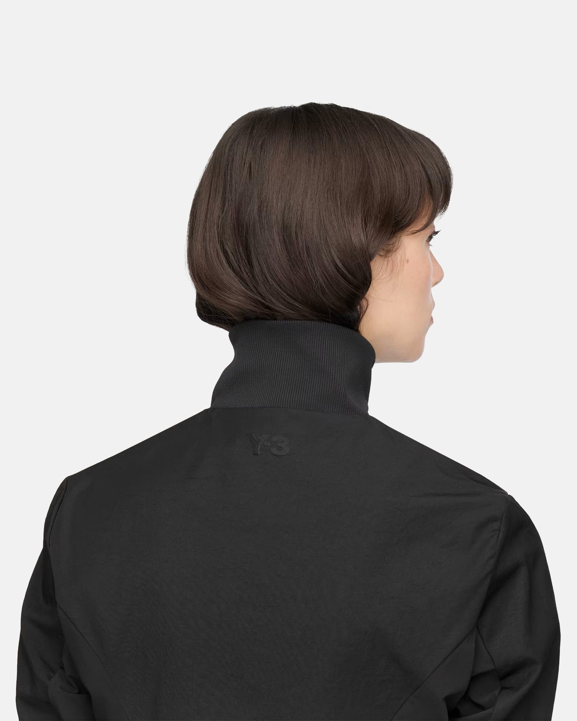 Y-3 Gradient 3-Stripes Nylon Track Top in Black