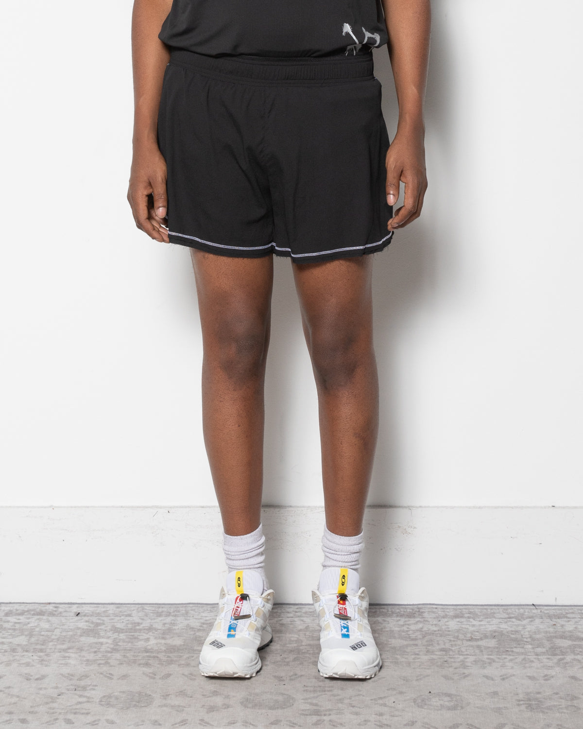 Y-3 Mens GFX Run Shorts in Black