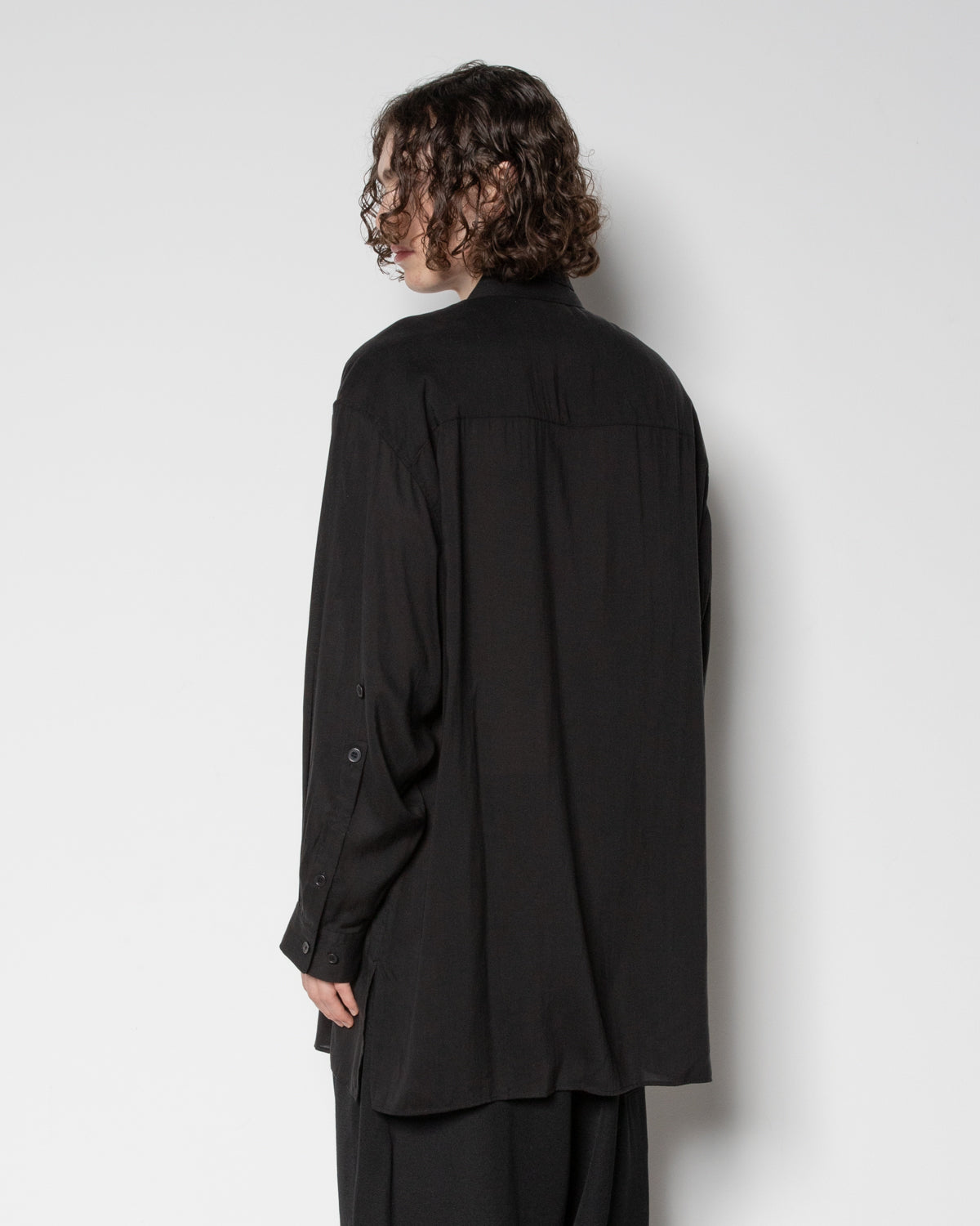 Cellulose Pen Pocket Blouse in Black