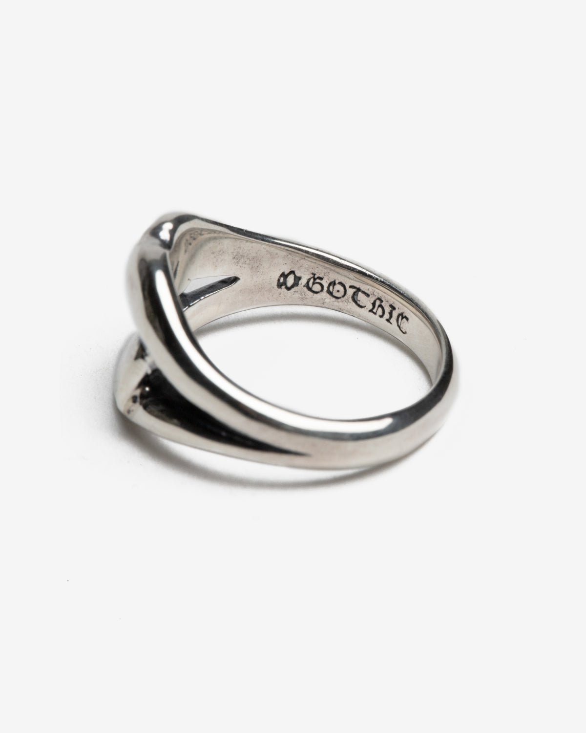 Gothic Vampire Fang Pinkie Ring in 950 Sliver