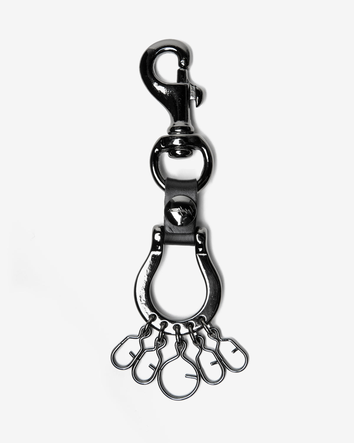 Horseshoe Keyring in Black