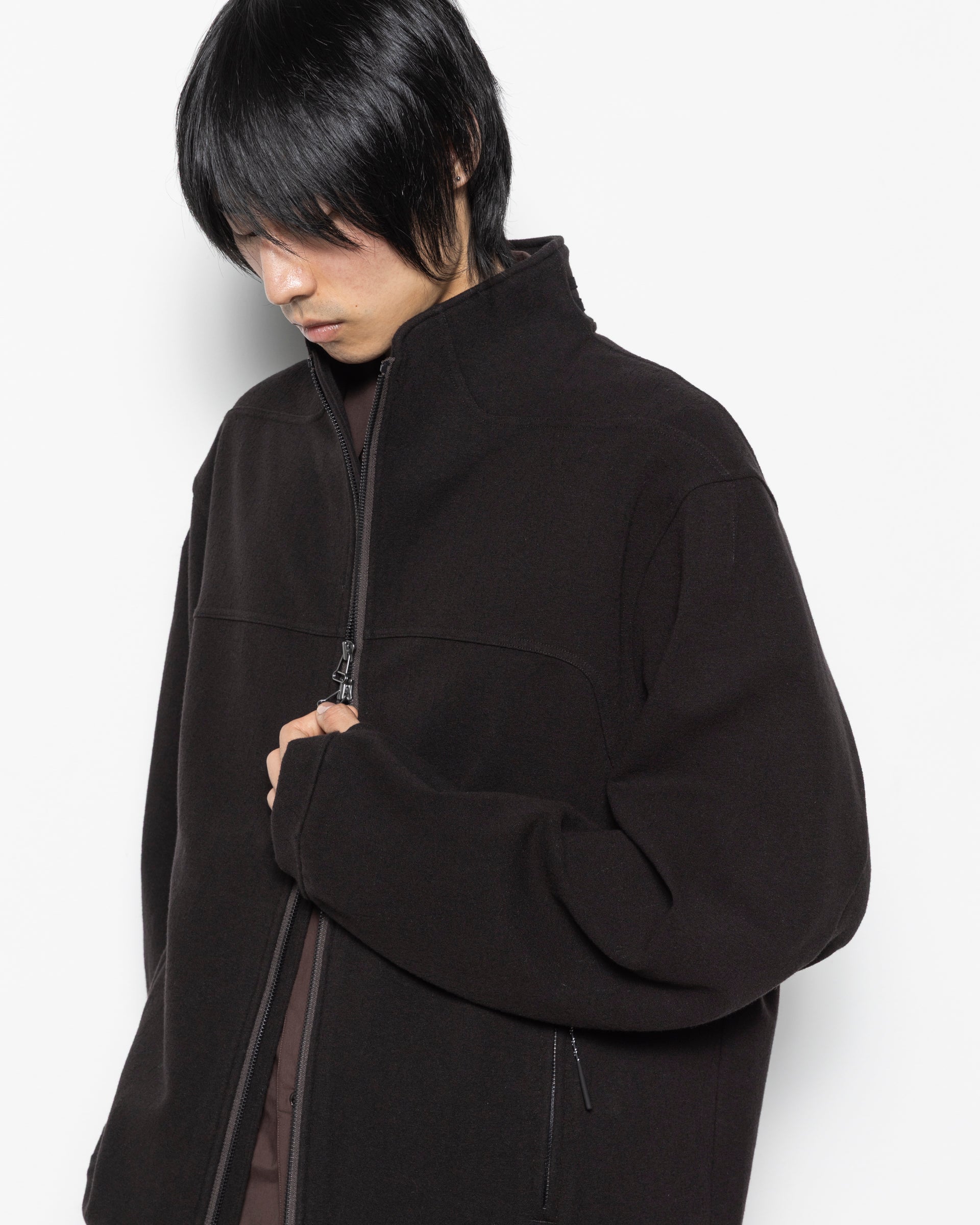 Darted Tactical Jacket in Dark Brown