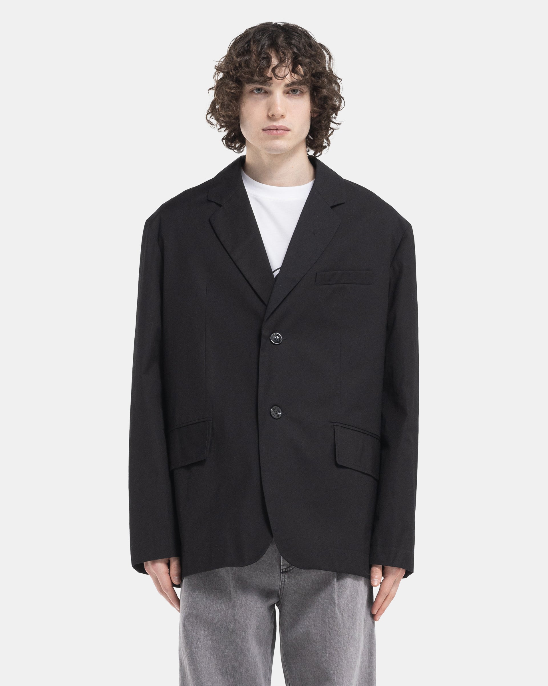 Song For The Mute Square Blazer in Black 