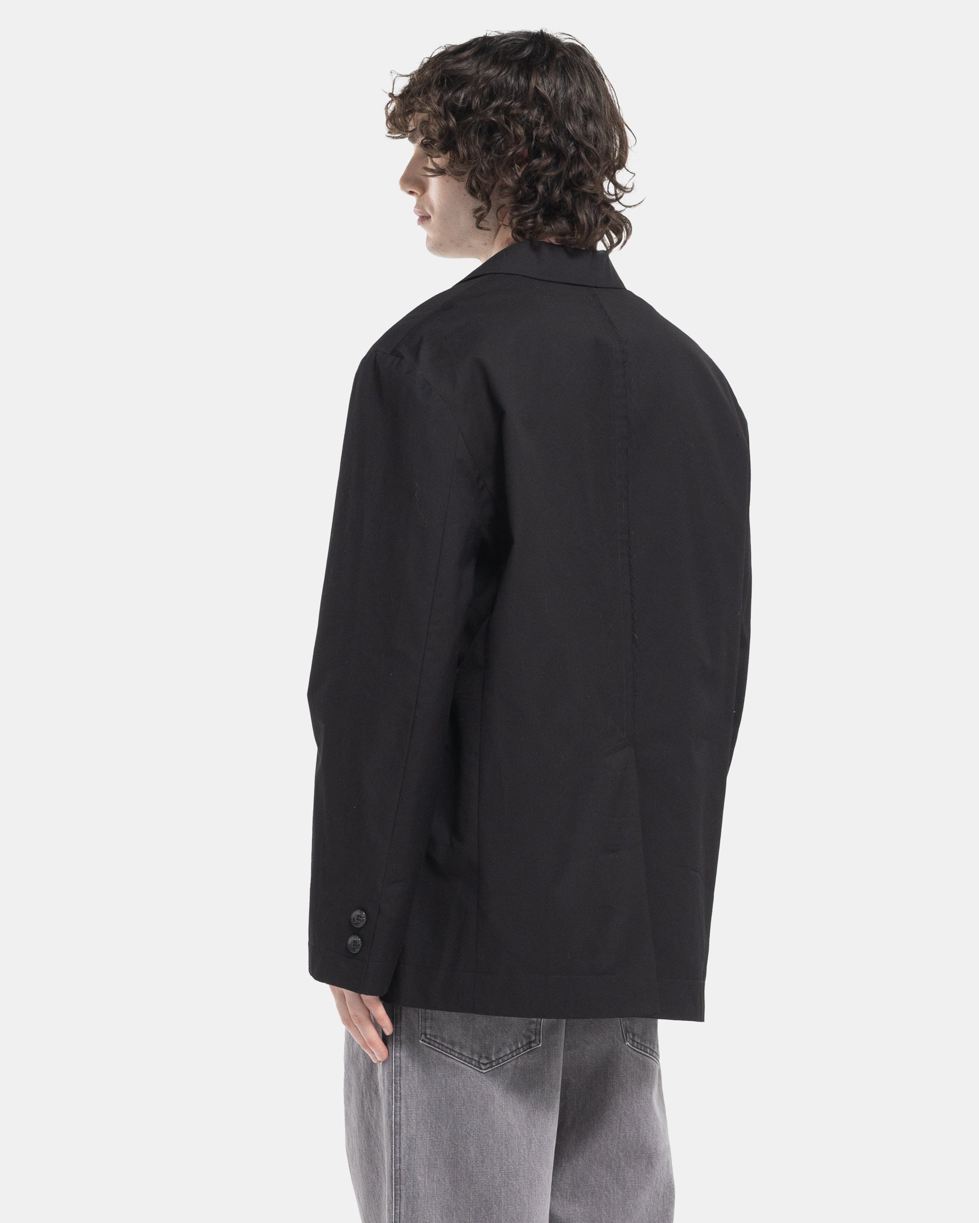Song For The Mute Square Blazer in Black Back