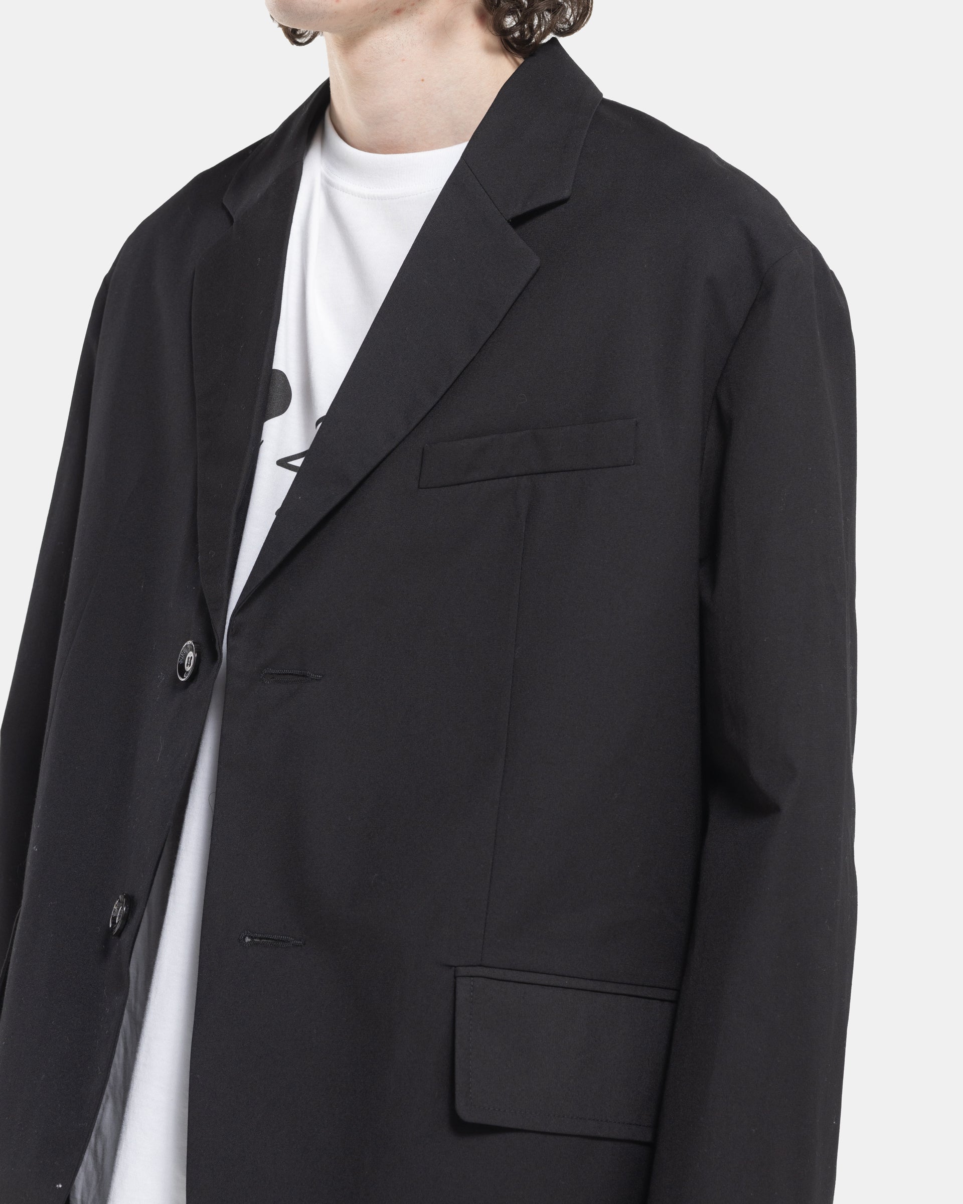 Song For The Mute Square Blazer in Black Pocket