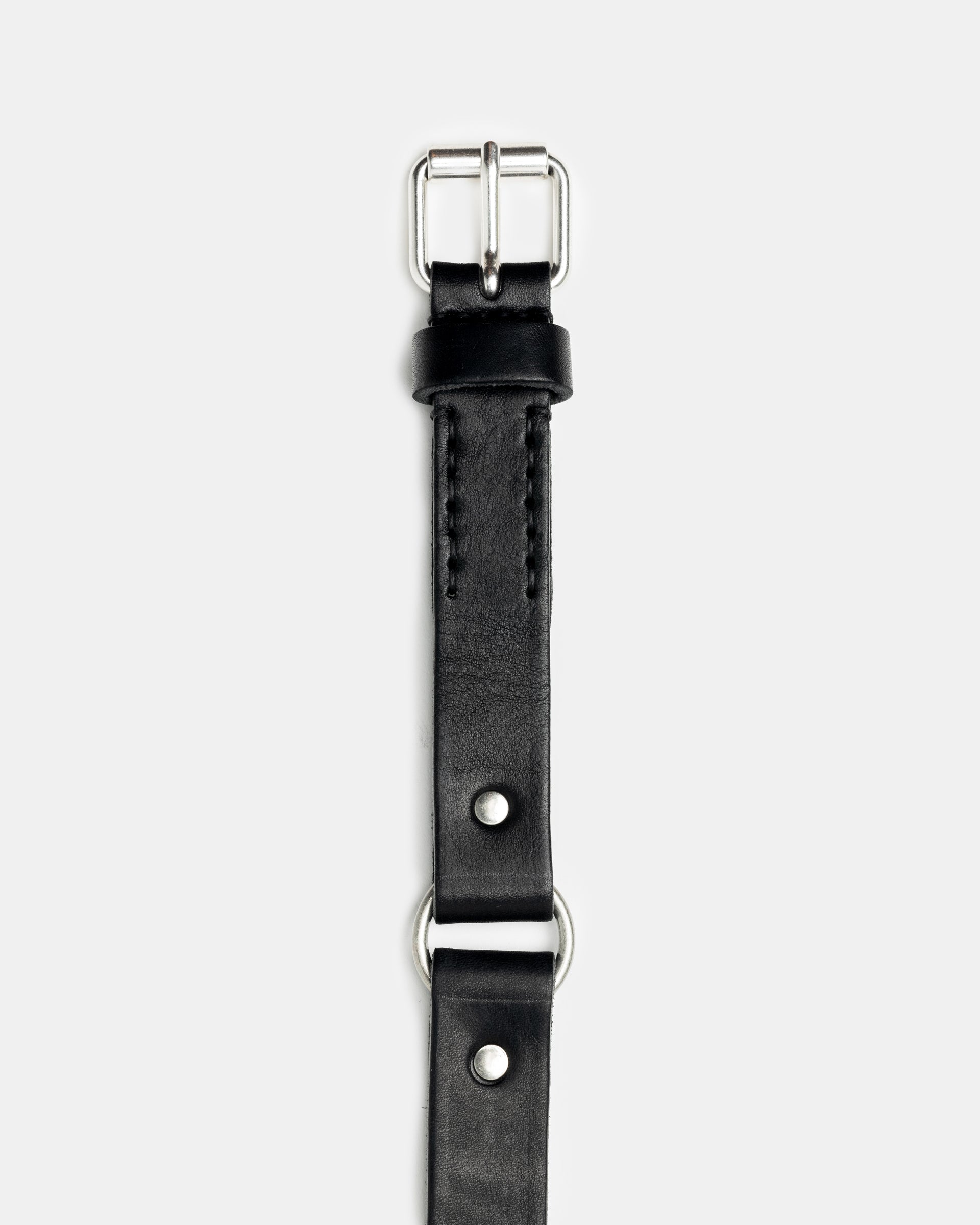 Our Legacy 2.5 CM Ring Belt in Grizzly Black
