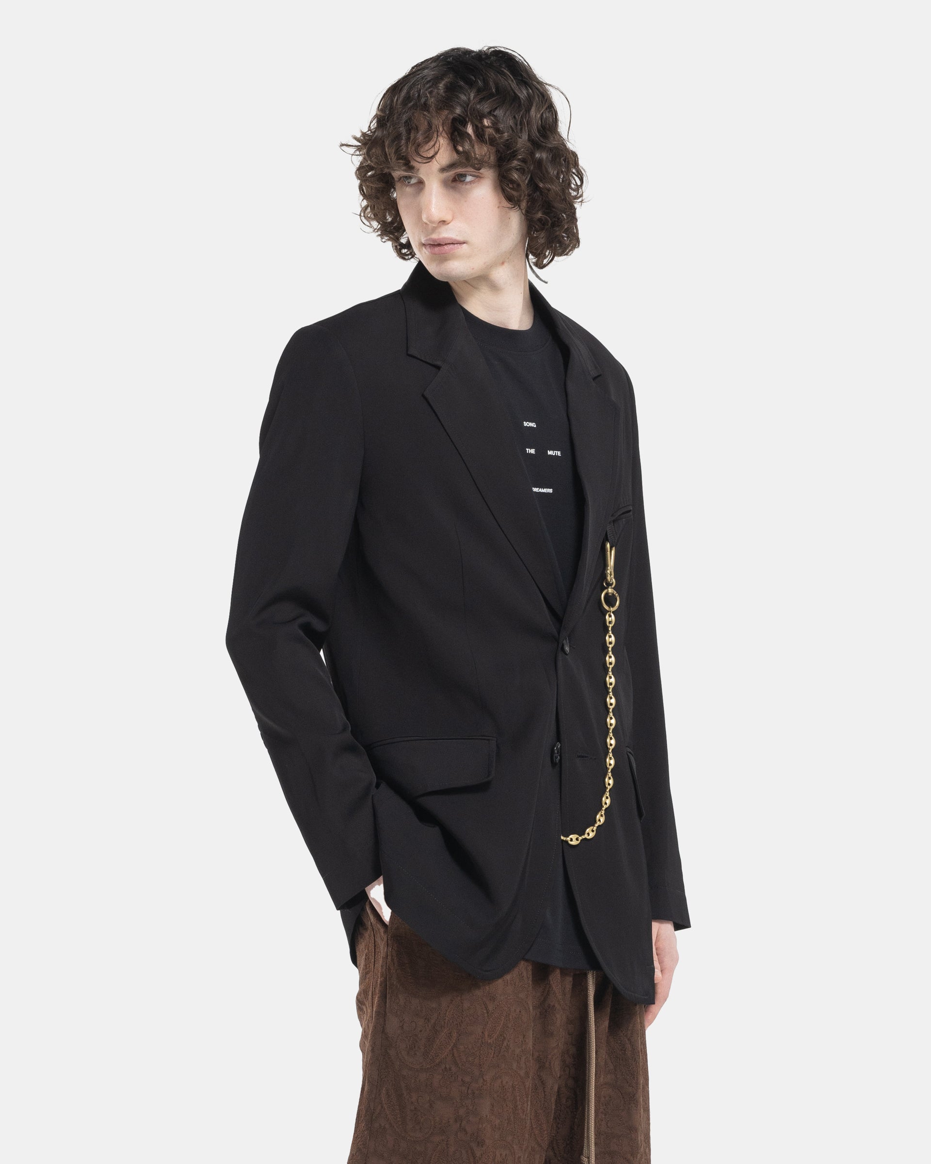 Song For The Mute Oversized Blazer in Black Side