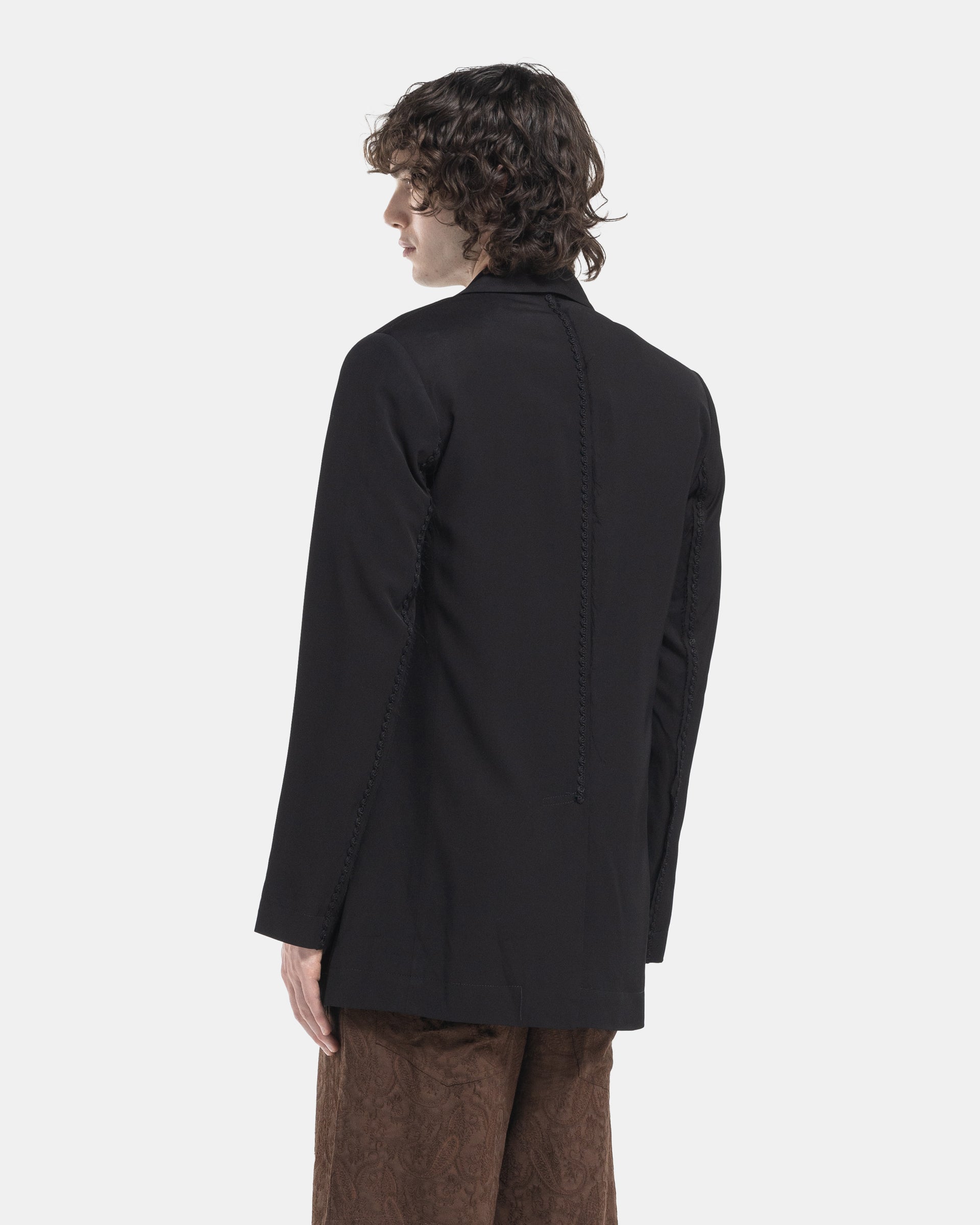 Song For The Mute Oversized Blazer in Black Back