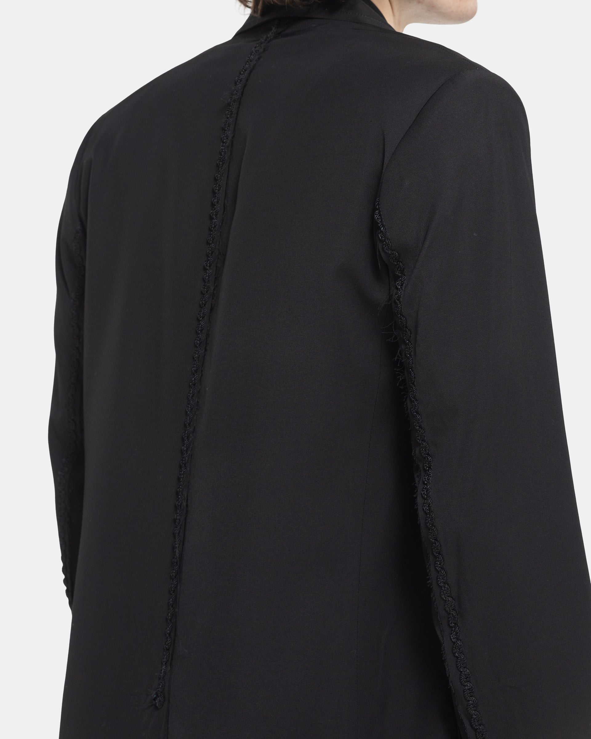 Song For The Mute Oversized Blazer in Black Stitching