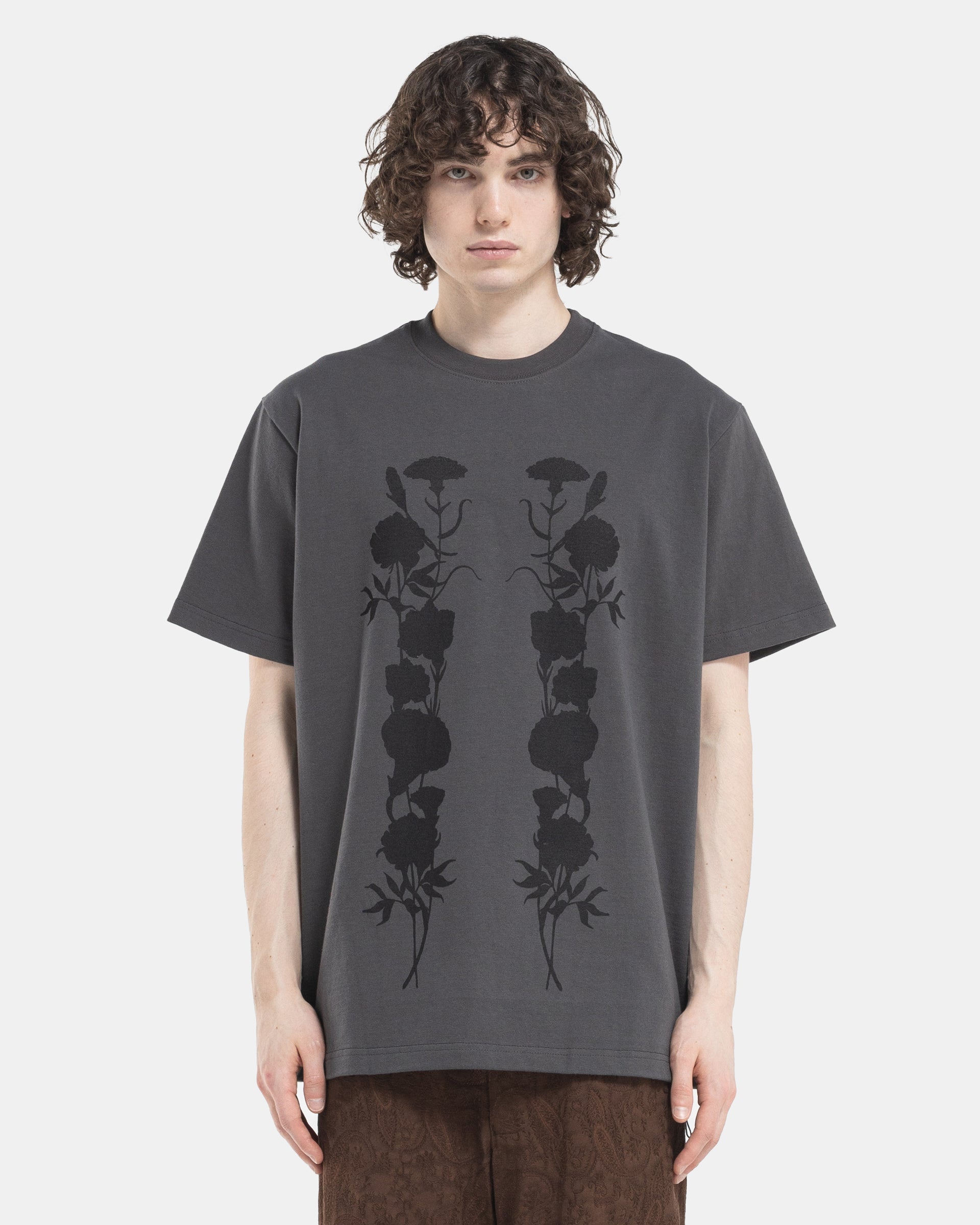 Song For The Mute Black Foliage Standard T-Shirt in Washed Black