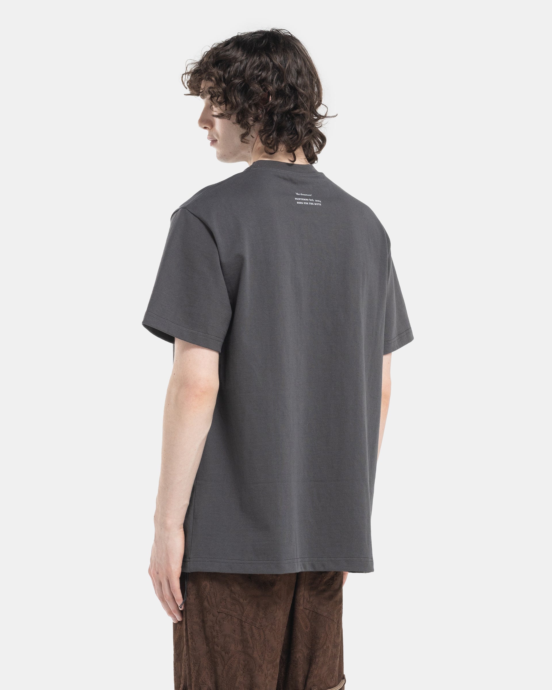 Song For The Mute Black Foliage Standard T-Shirt in Washed Black Back