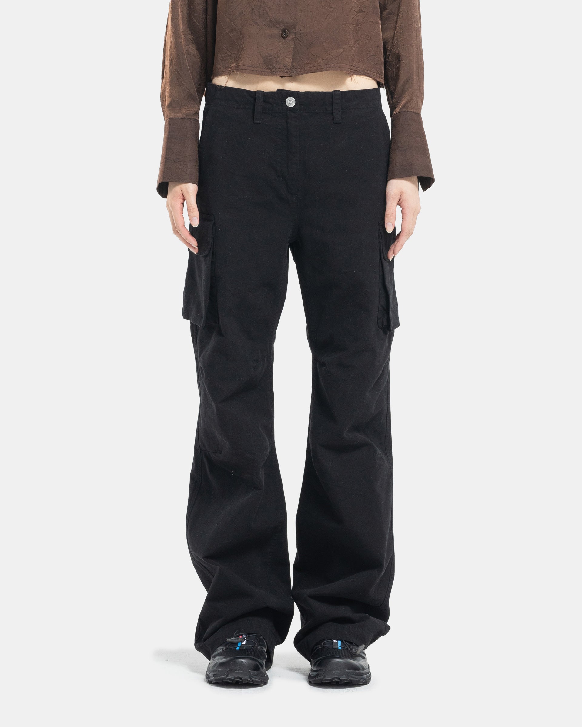 Black Cargo Pants from Our Legacy on white background