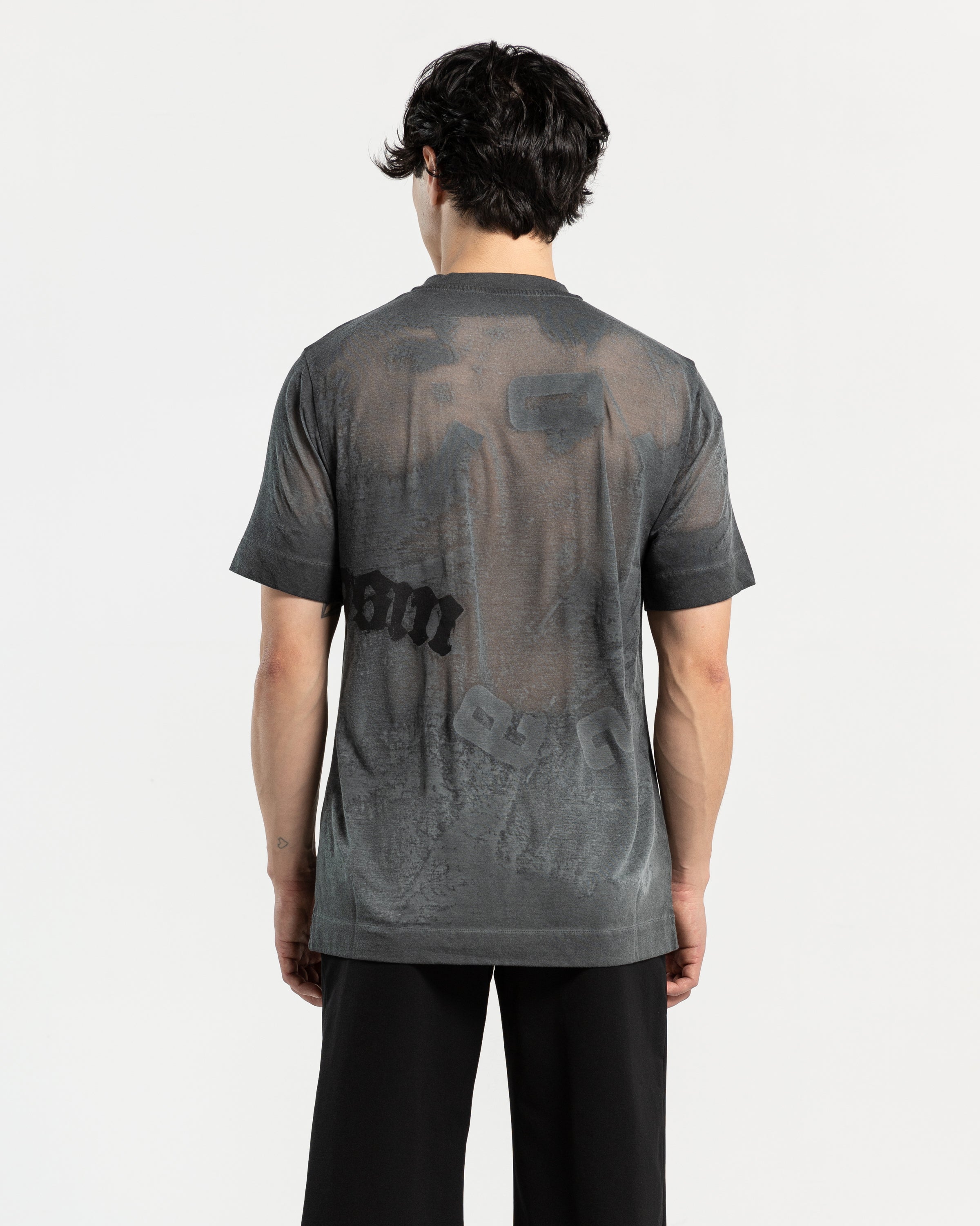 Translucent Graphic T-Shirt in Black