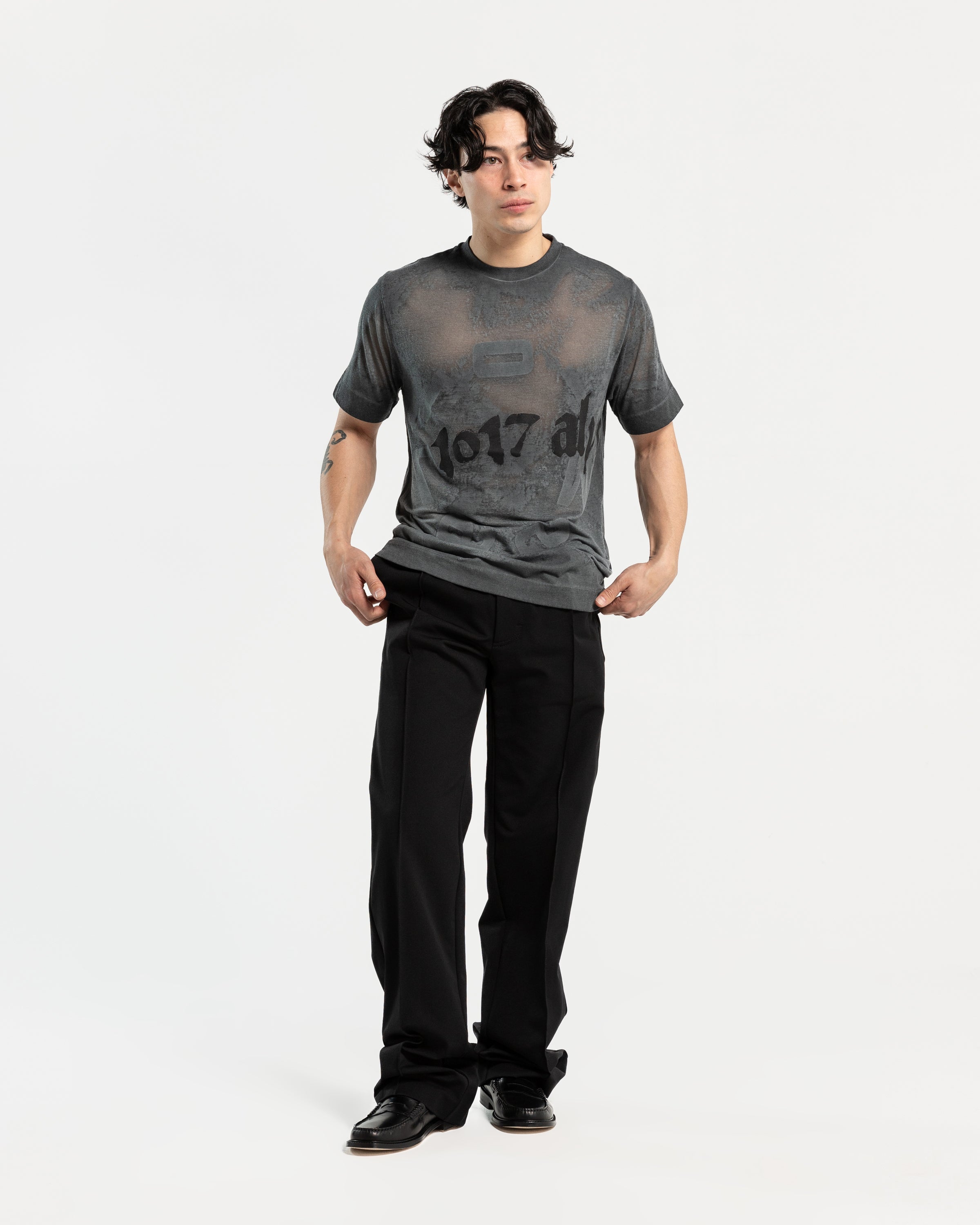 Translucent Graphic T-Shirt in Black