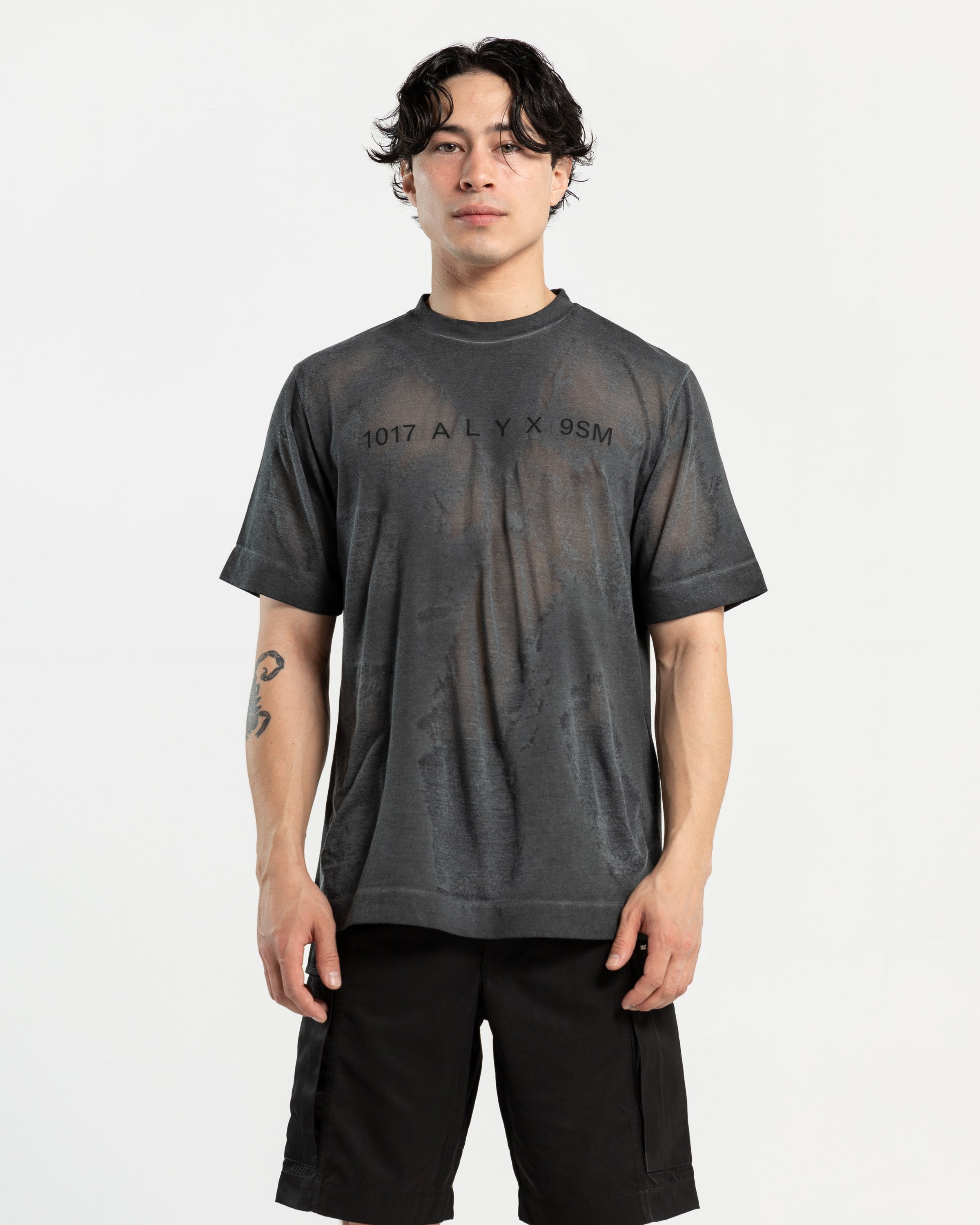 Translucent Graphic T-Shirt in Grey