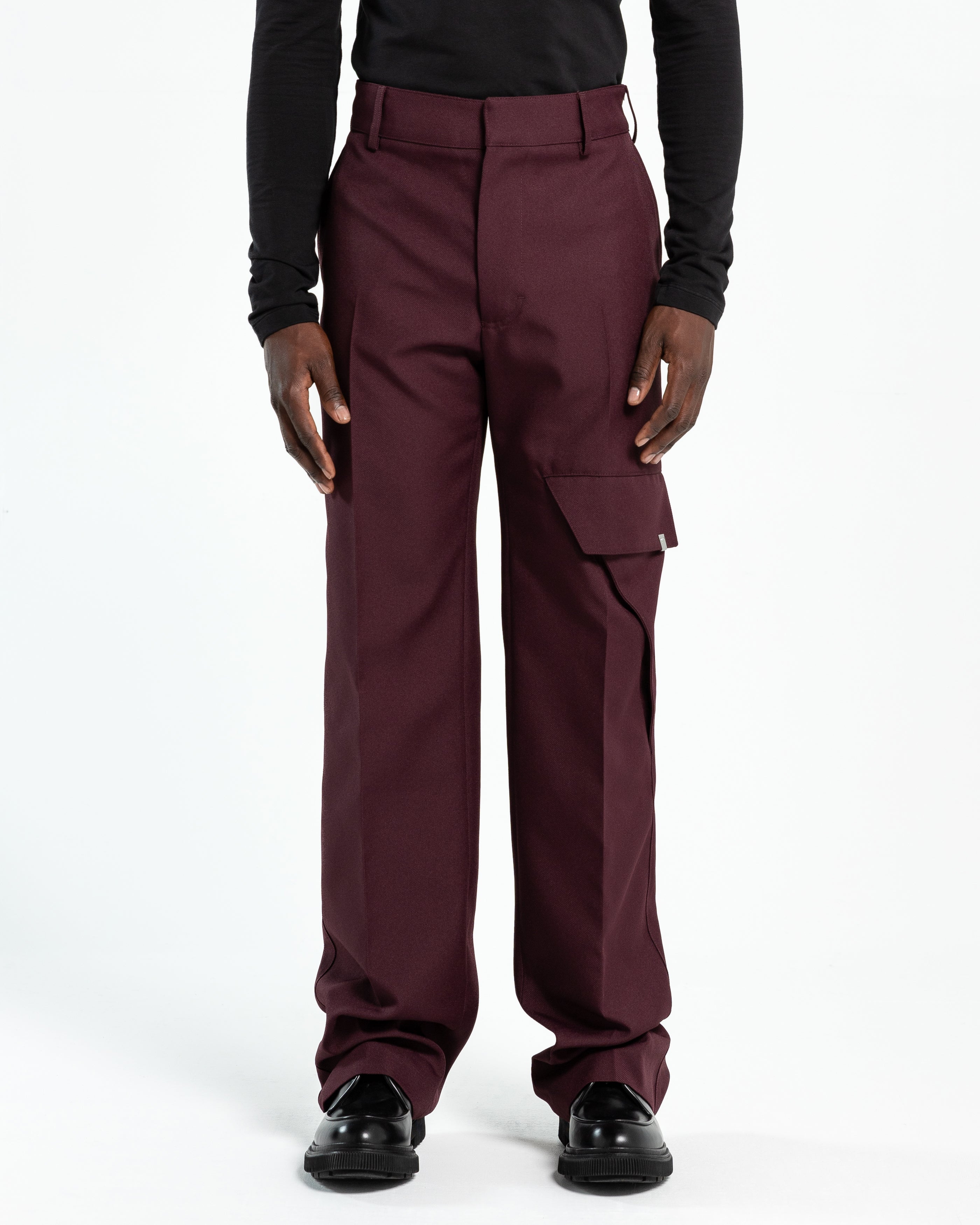 Formal Tailoring Pants 2 in Wine Red