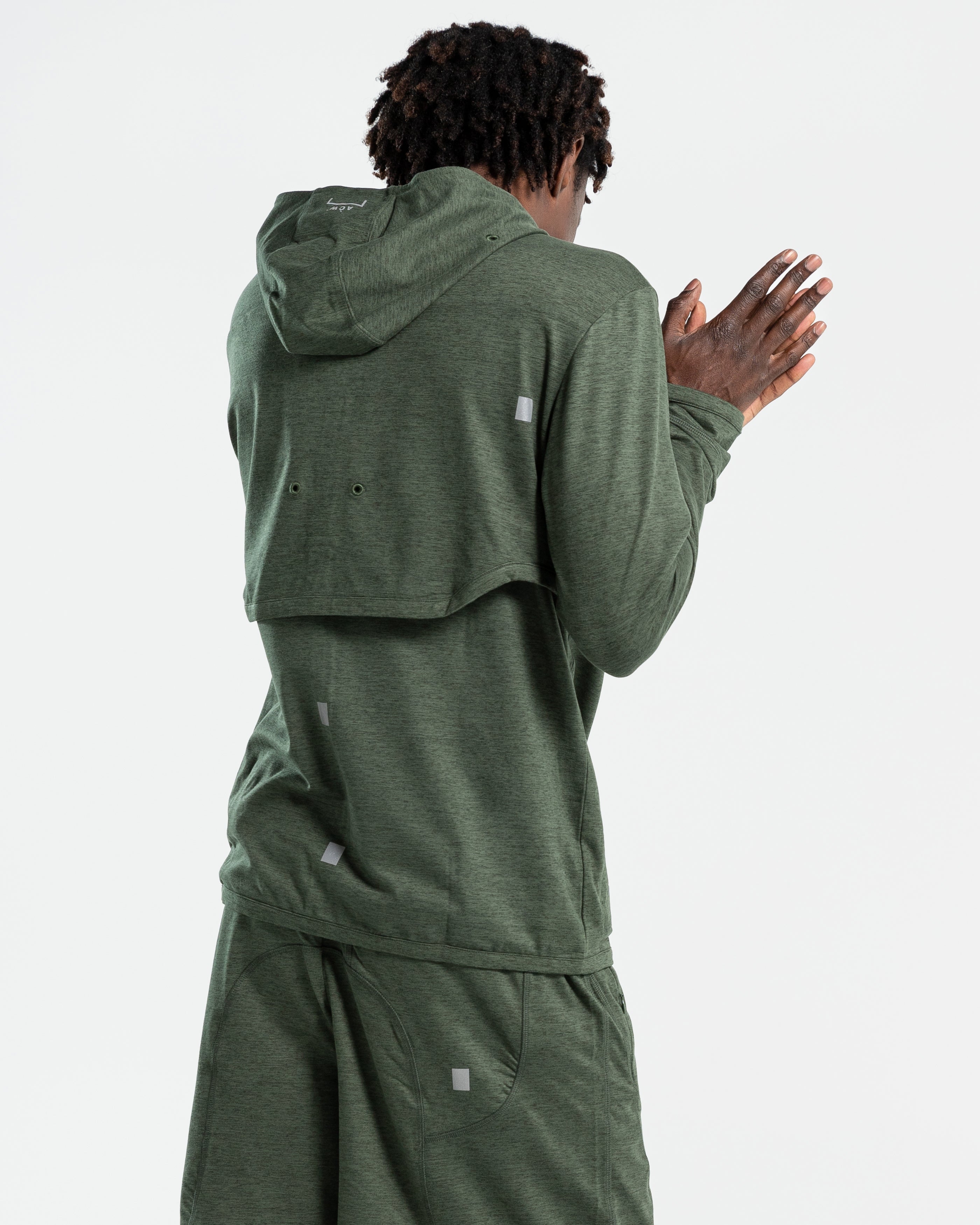 Body Map Track Top in Forest Green