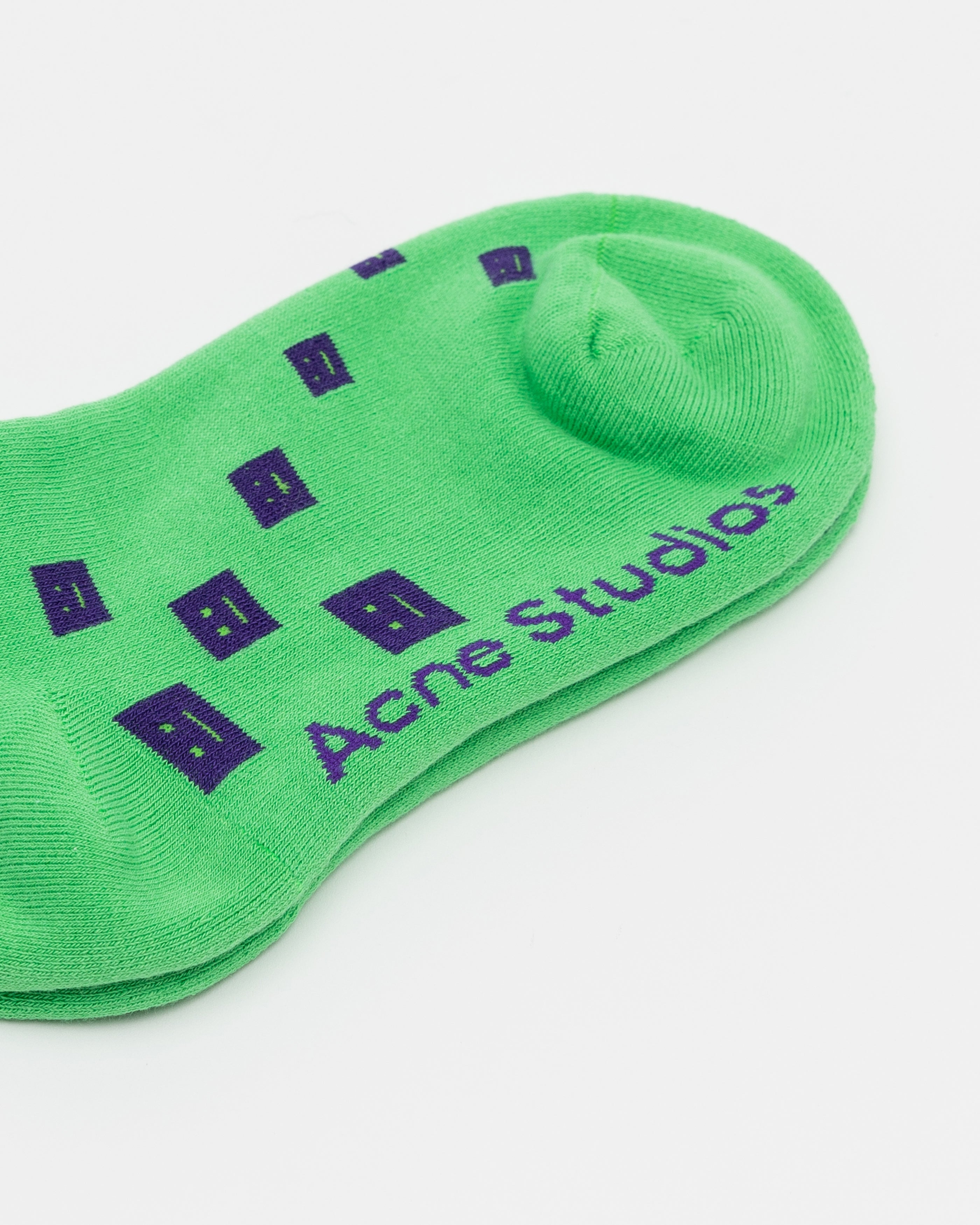 Face Logo Socks in Jade Green