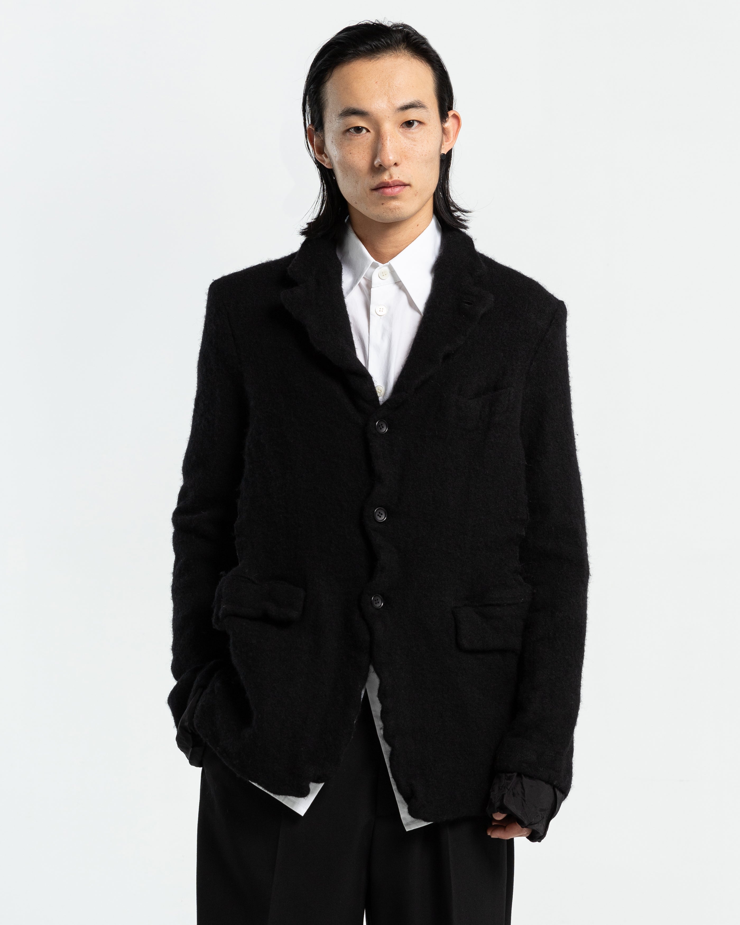 Slashed Suit Jacket in Black