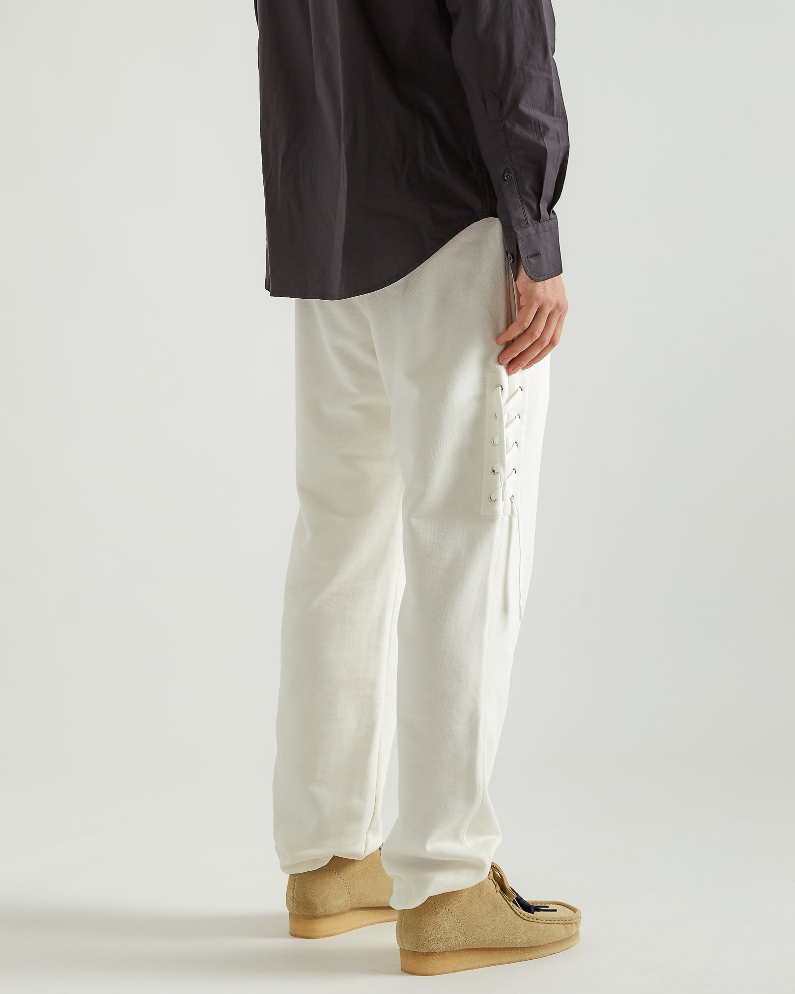 Laced Sweatpant in White