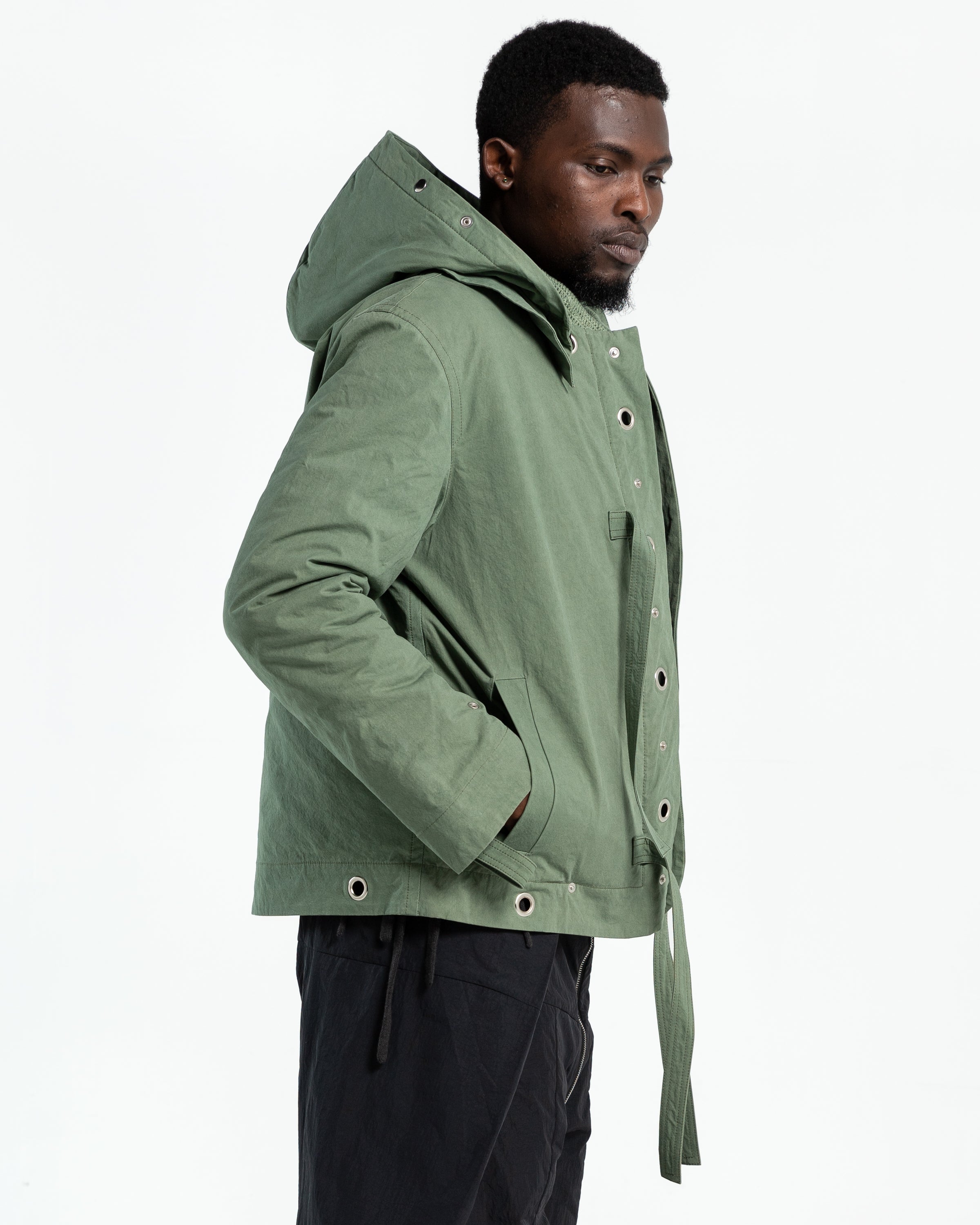 Quilted Reverse Jacket in Green