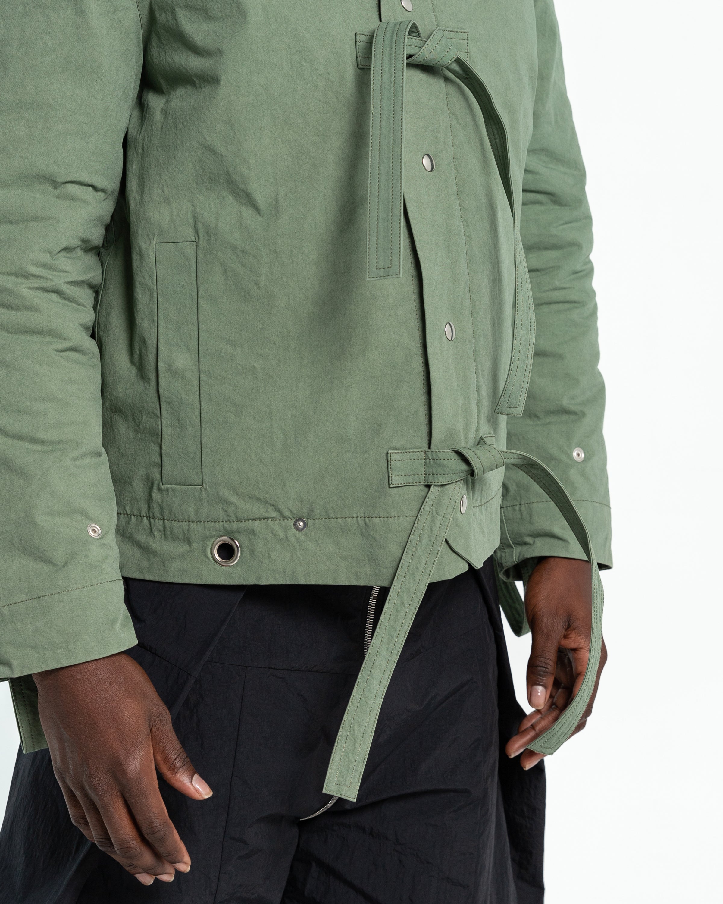 Quilted Reverse Jacket in Green