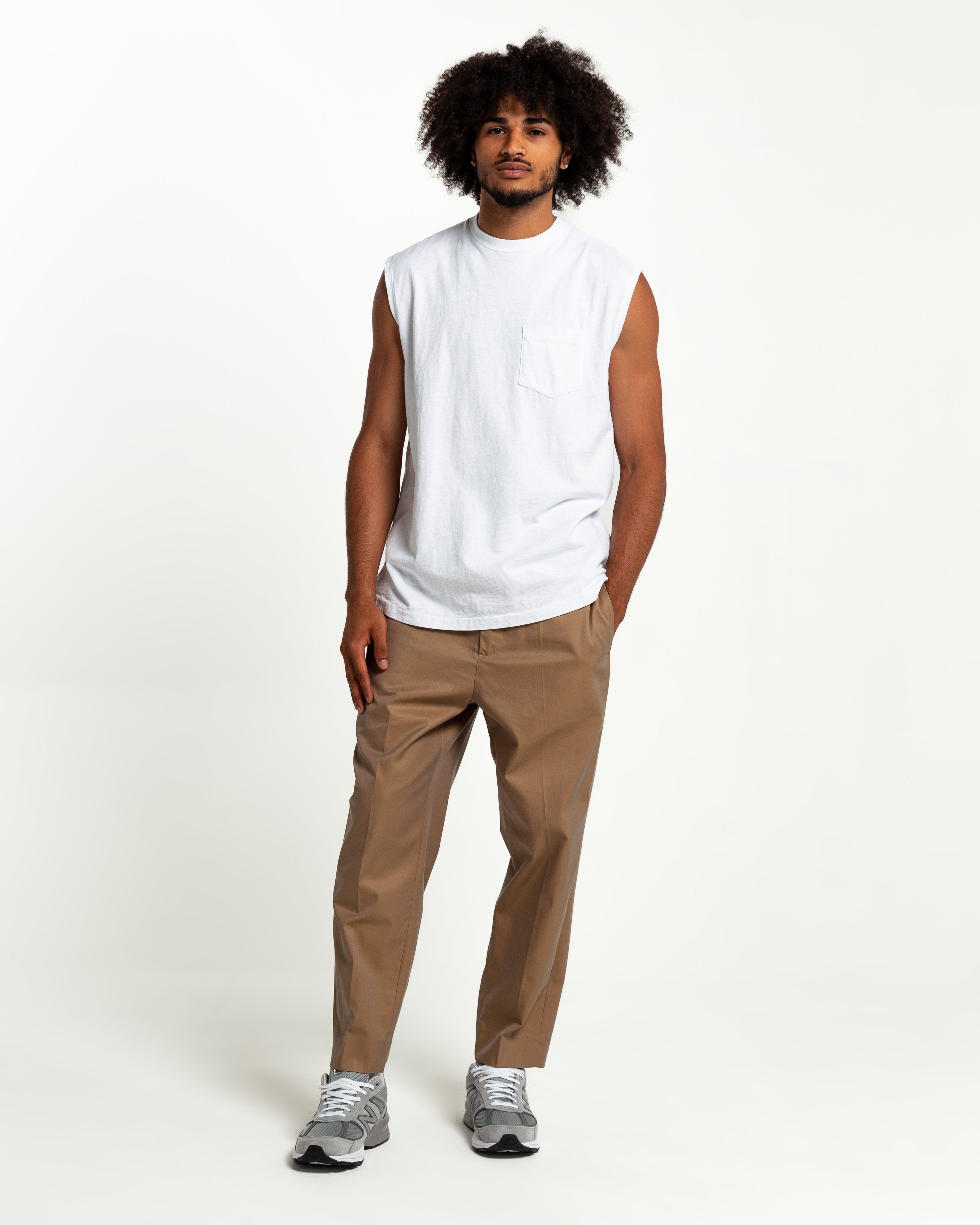 Cropped Tech Trousers in Shark