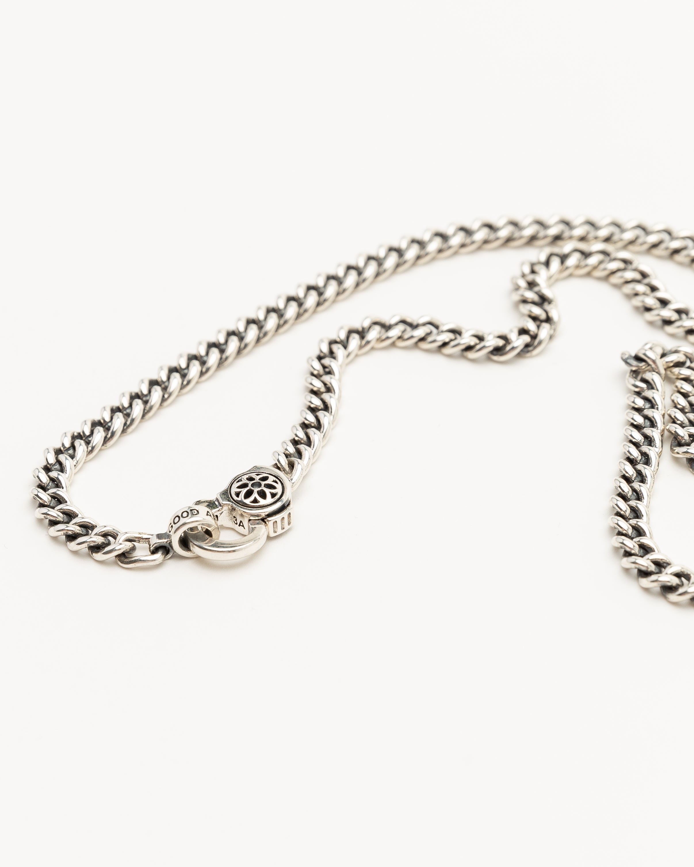 Curb Chain Necklace, #3, Sterling